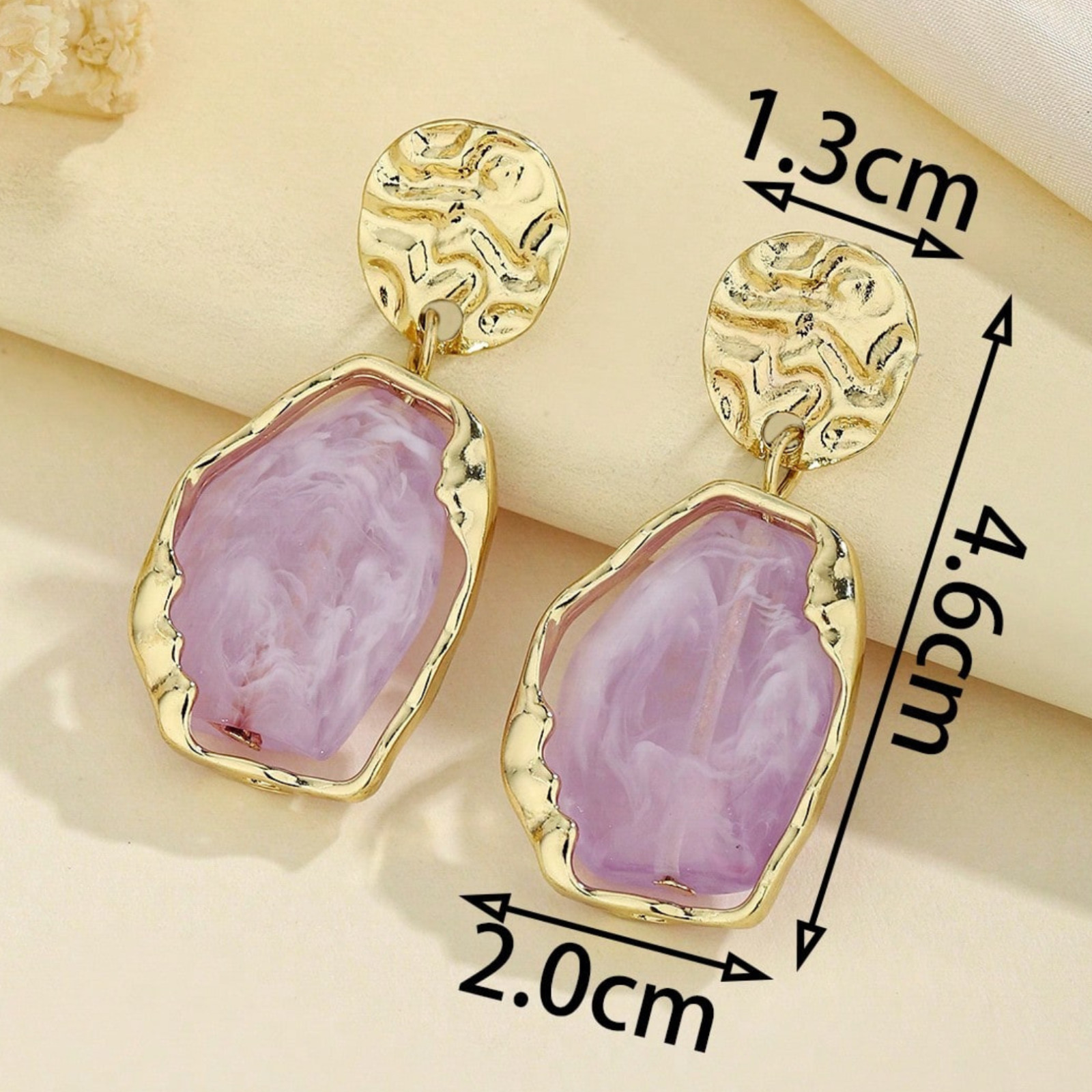Boho Resin Drop Earrings Luxury Geometric Women Dangle Earrings Fashion Jewelry