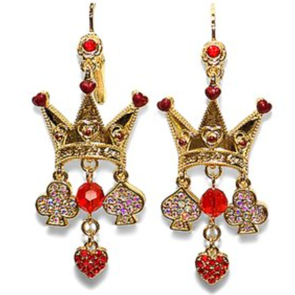 Kirks Folly IT’S GOOD TO BE QUEEN – goldtone – LEVERBACK EARRINGS – WONDERLAND
