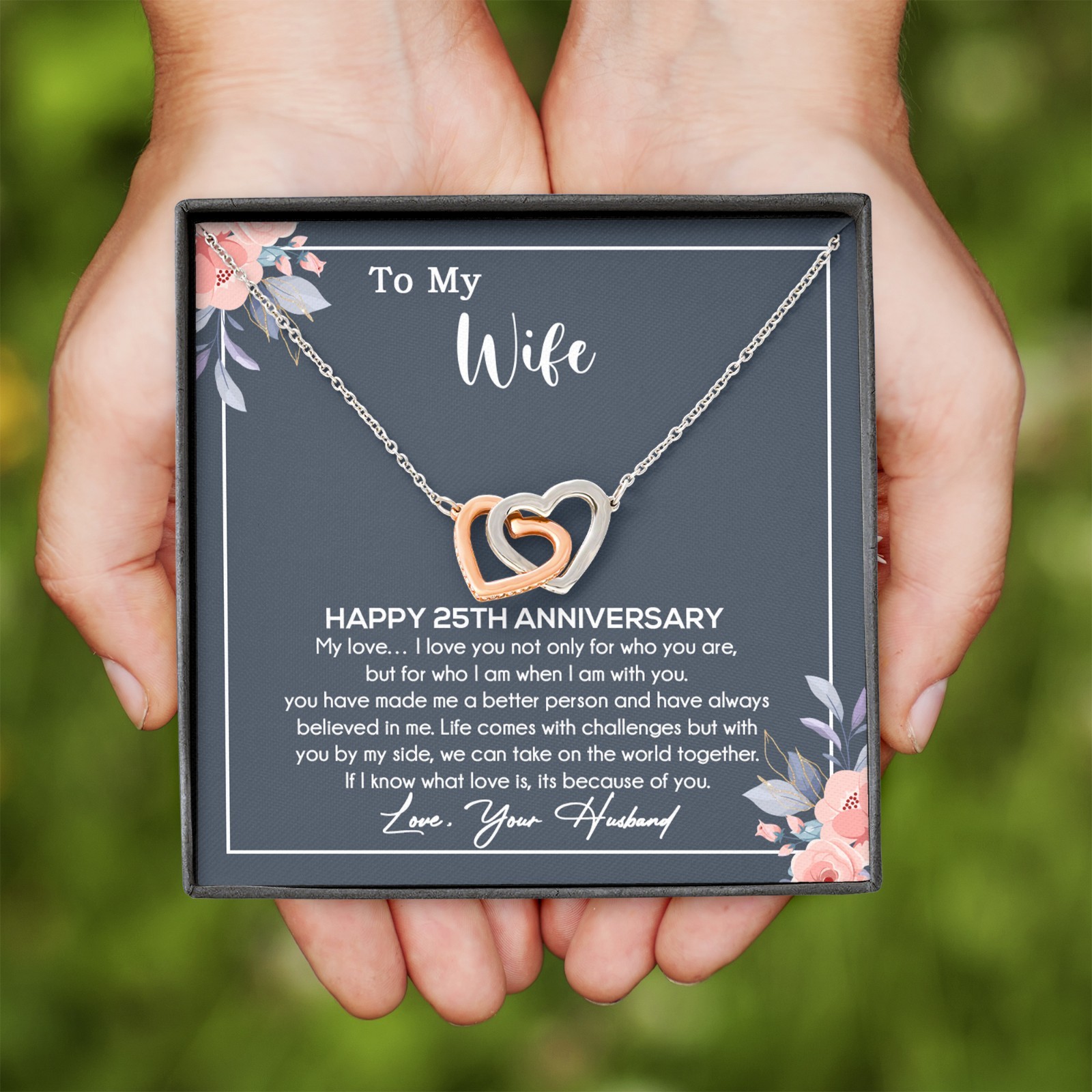 25th Anniversary Gift For Wife Necklace, 25 Year Anniversary, 25th Wedding Gift