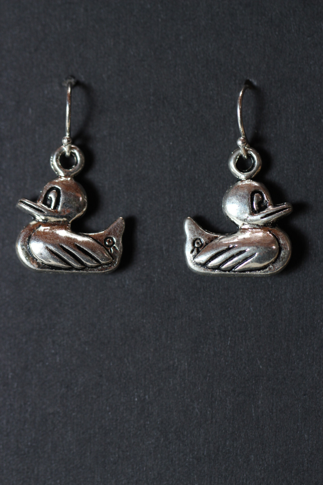 Rubber Ducky Charm Earrings Duck Animal 925 sterling silver Hook Charms Charm