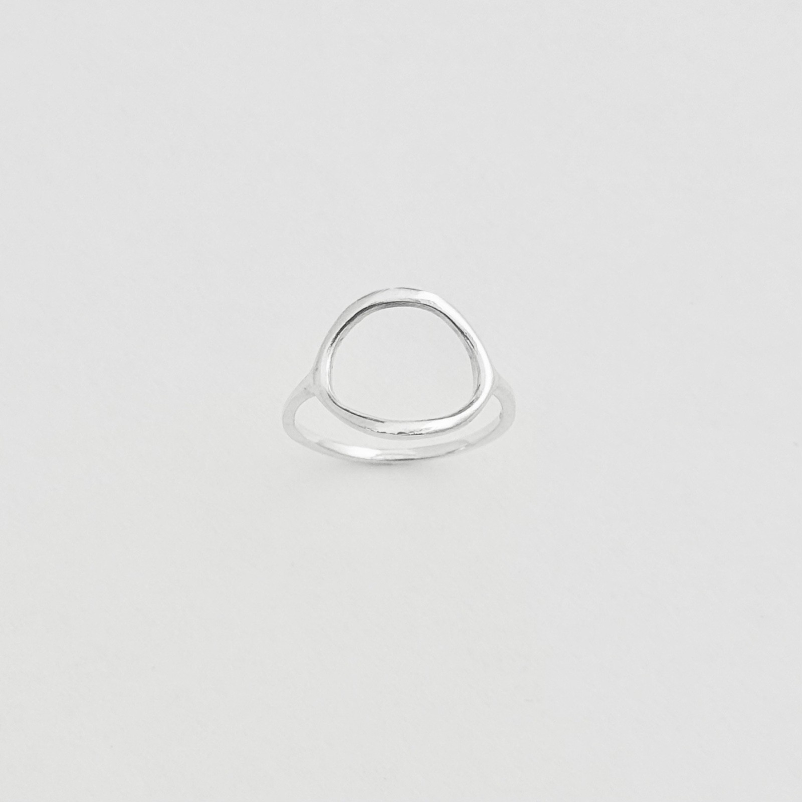 Sterling Silver Large Thin Open Circle Ring, Halo Rings, Eternity Round Circles