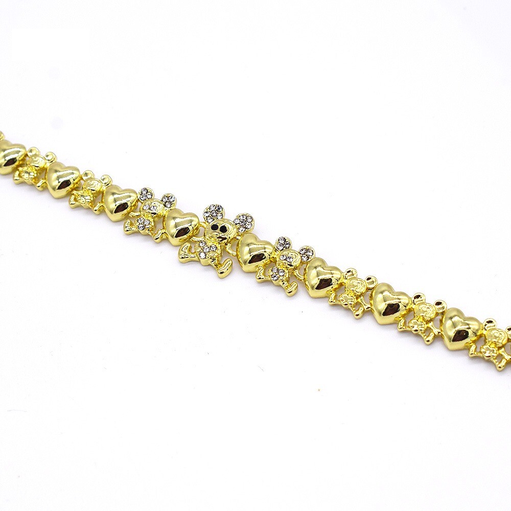Children’s Hugs & Kisses XOXO 18k Real Gold Plated Layered Necklace Set