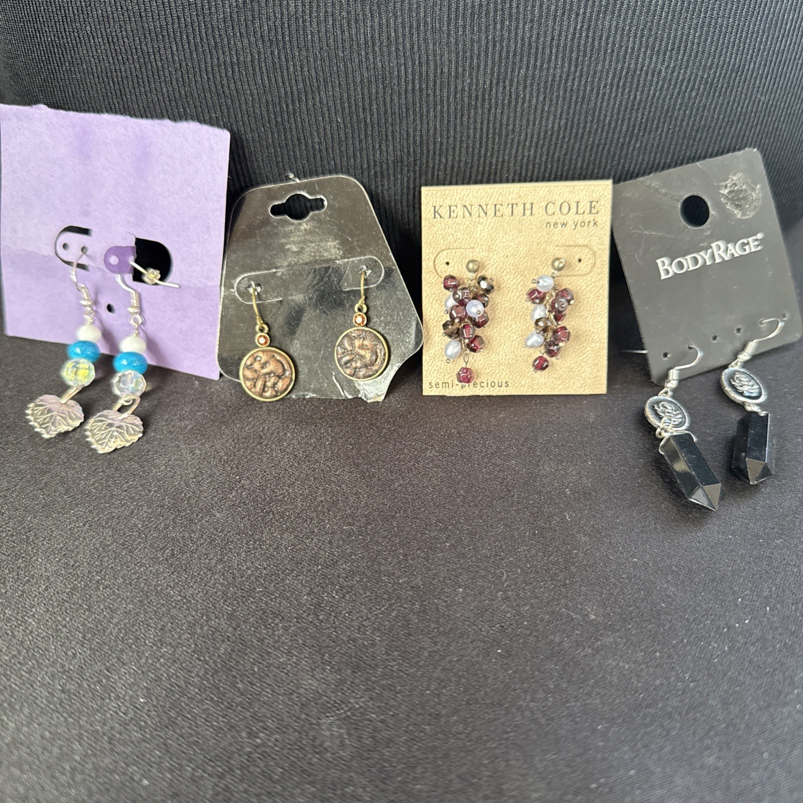 Lot Four Pairs Of Costume Earrings