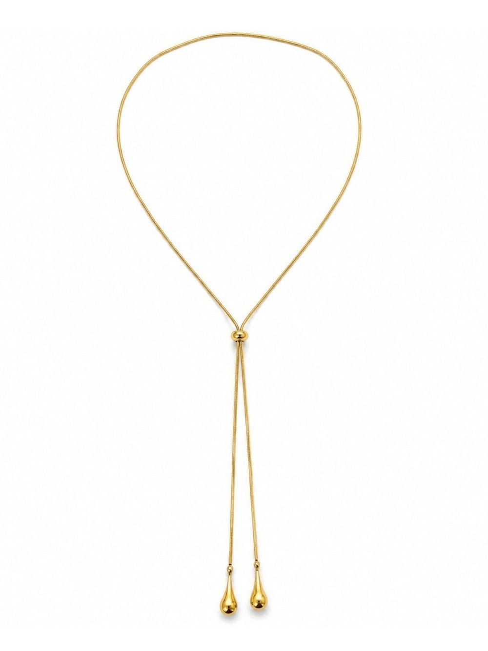 Gold Teardrop Bolo Necklace – MM-01612