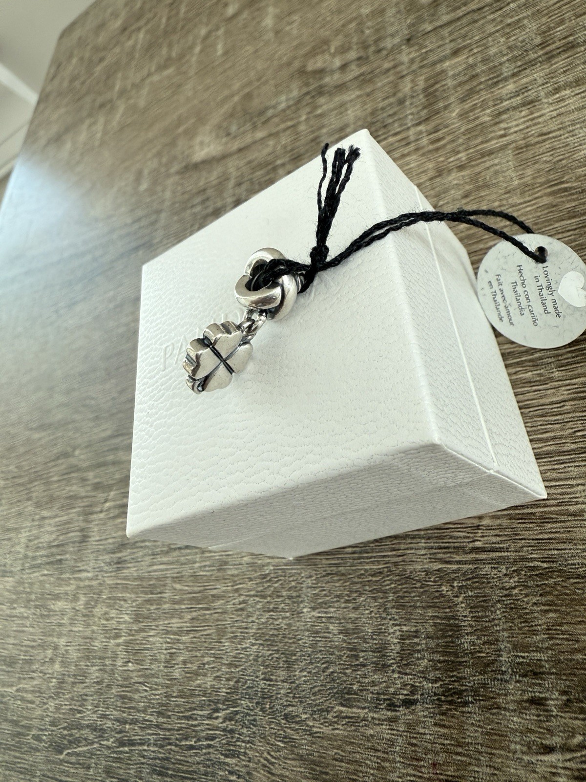 New With Tag Authentic Pandora Green Four Leaf Clover Lucky Dangle