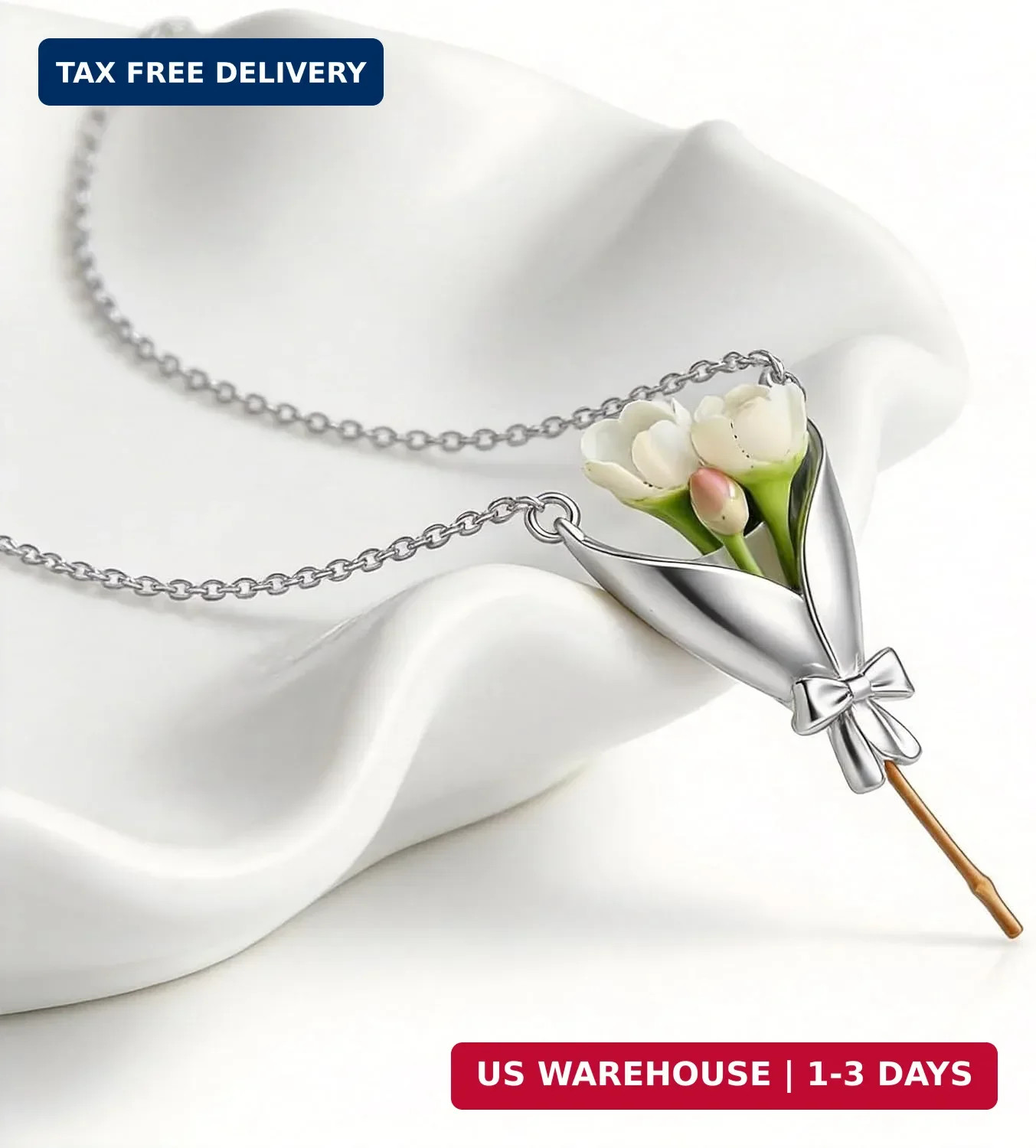 Dcfywl731 Flower Holder Necklace DIY Bouquet Necklace Wearable Mini Vase Jewelry