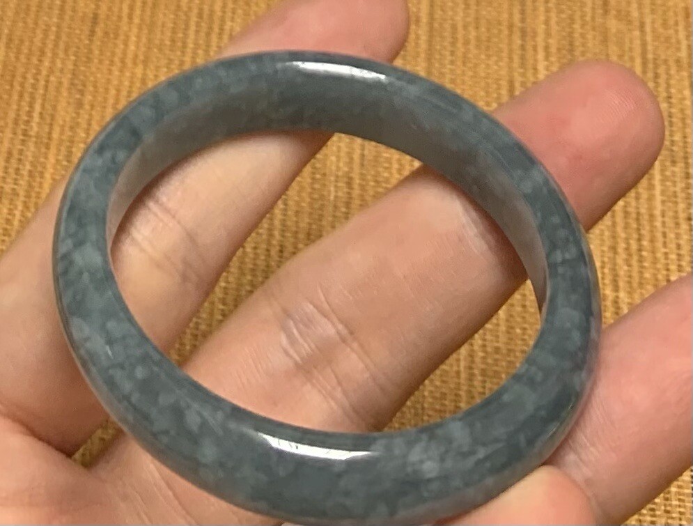 Certified Green Natural JADE JADEITE BABY Child Bangle Bracelet 45 mm 418145
