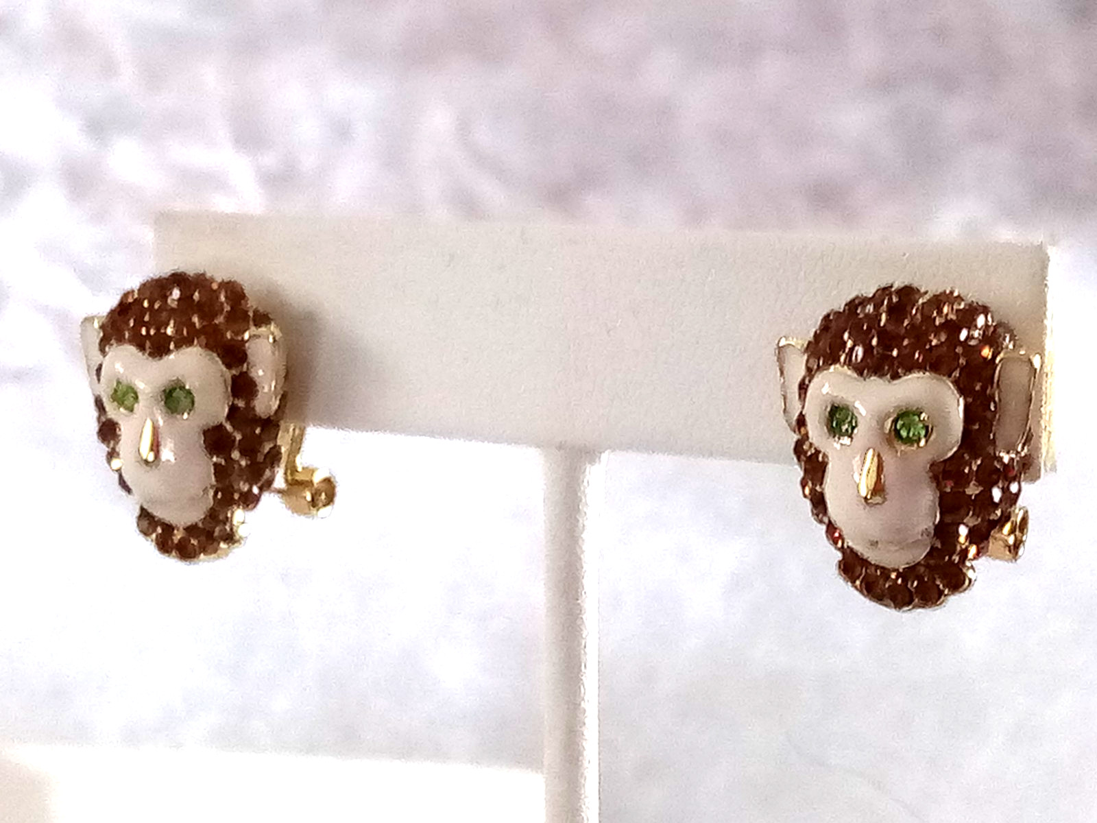 HEIDI DAUS “Critter Crazy” (MONKEY) Omega-Back (Pierced) Earrings ($69.95)