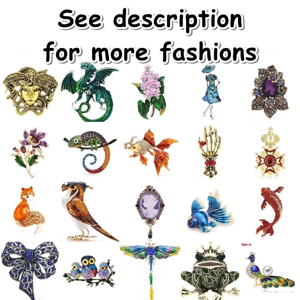 Acrylic Beautiful Lady Brooches For Women Modern Girl Figure Wear Glasses Hat