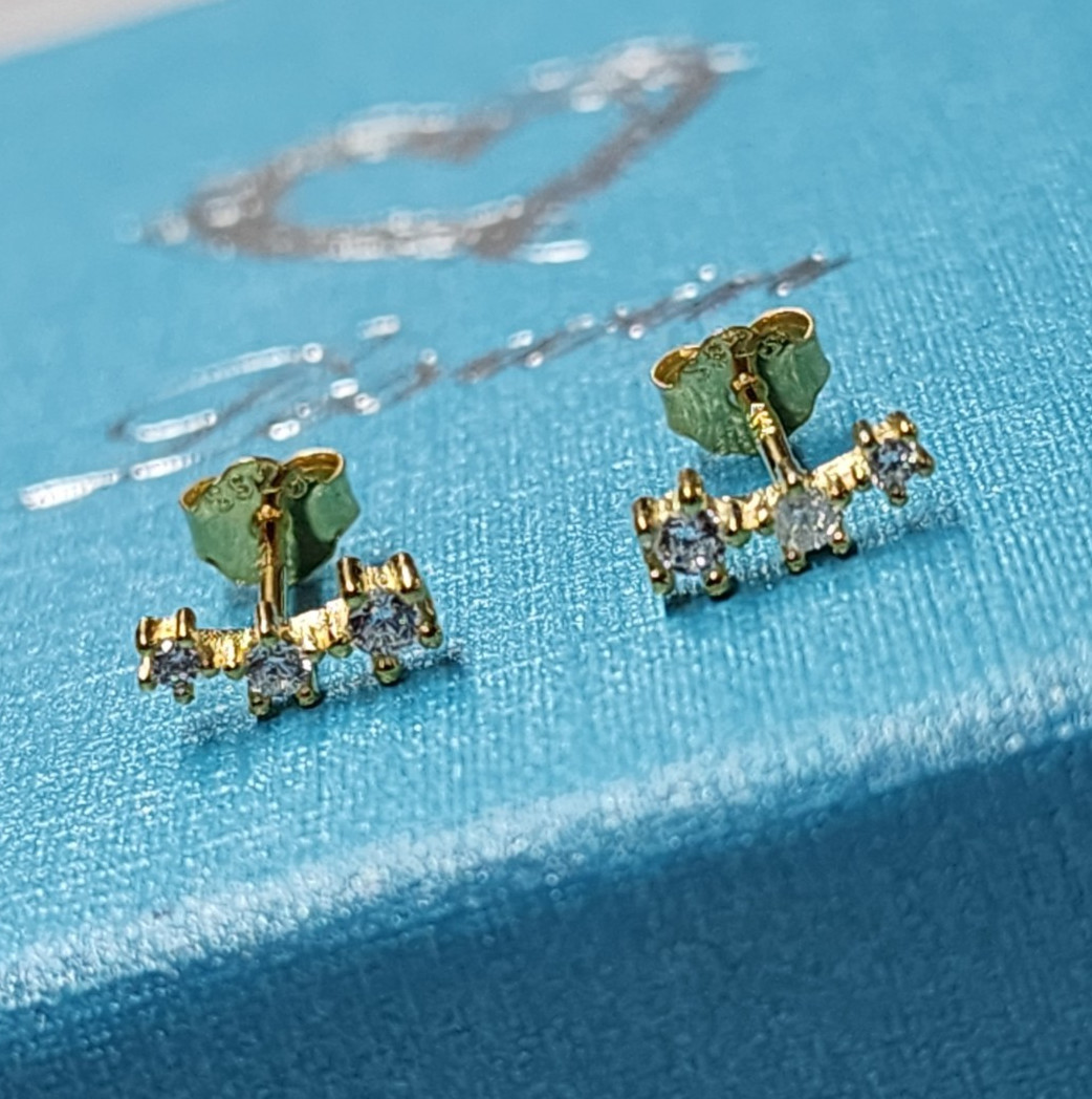 Leswin 18K Gold Plated Minimalist Earring Set 8mm, 11mm, 17mm