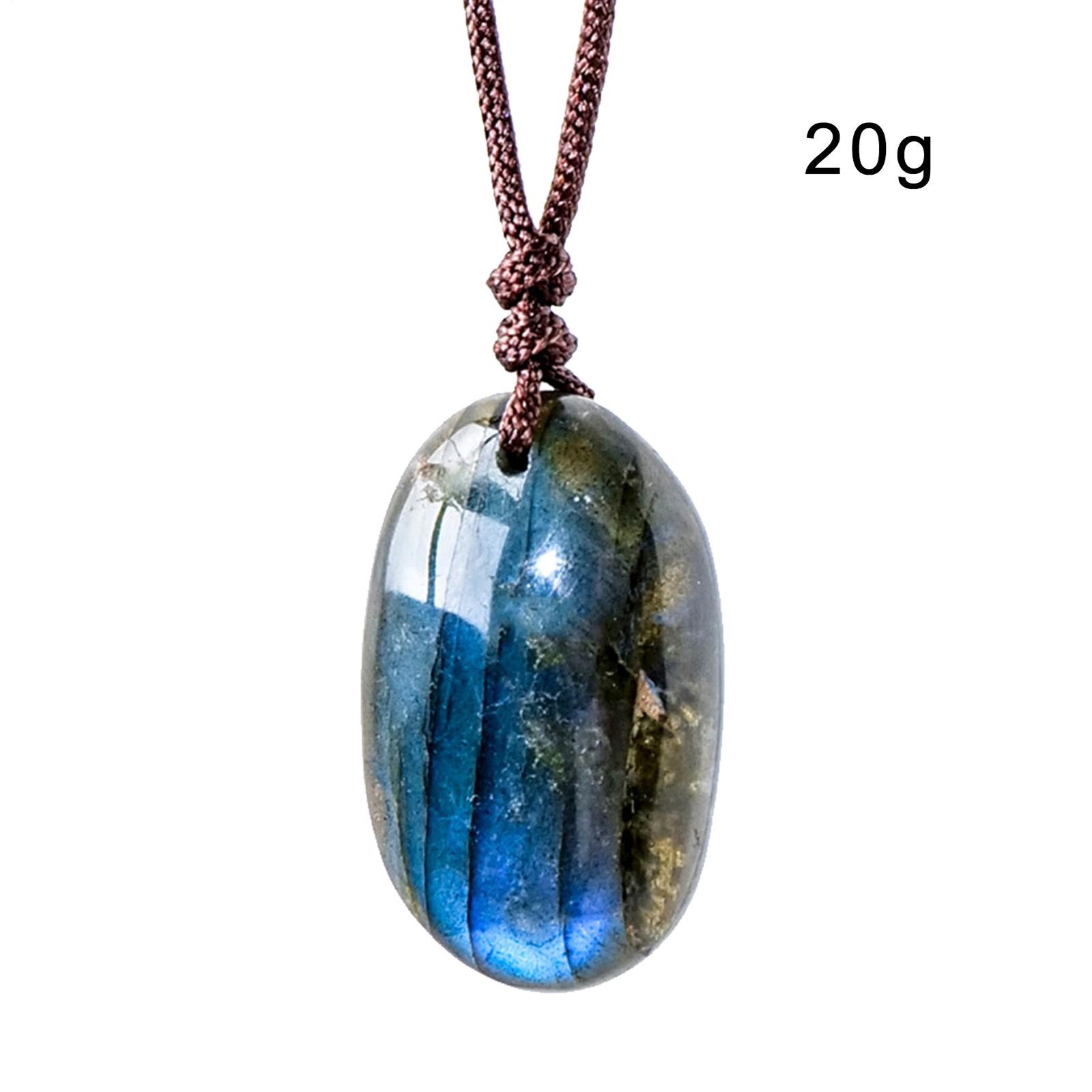 Natural Labradorite Pendant Crystal Necklace Healing Stone Necklace Charm