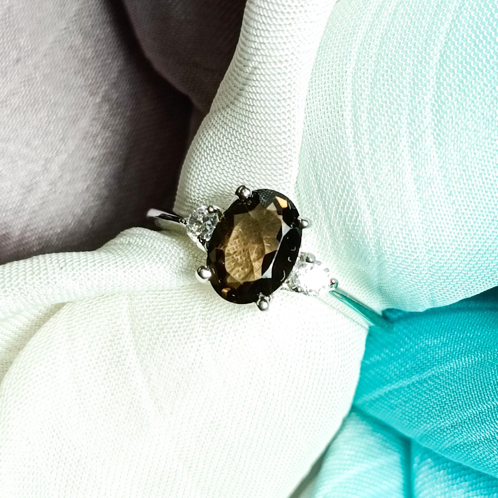 Natural Smoky Quartz Vintage Ring With 925 Sterling Silver ALL SIZE AVAILABLE