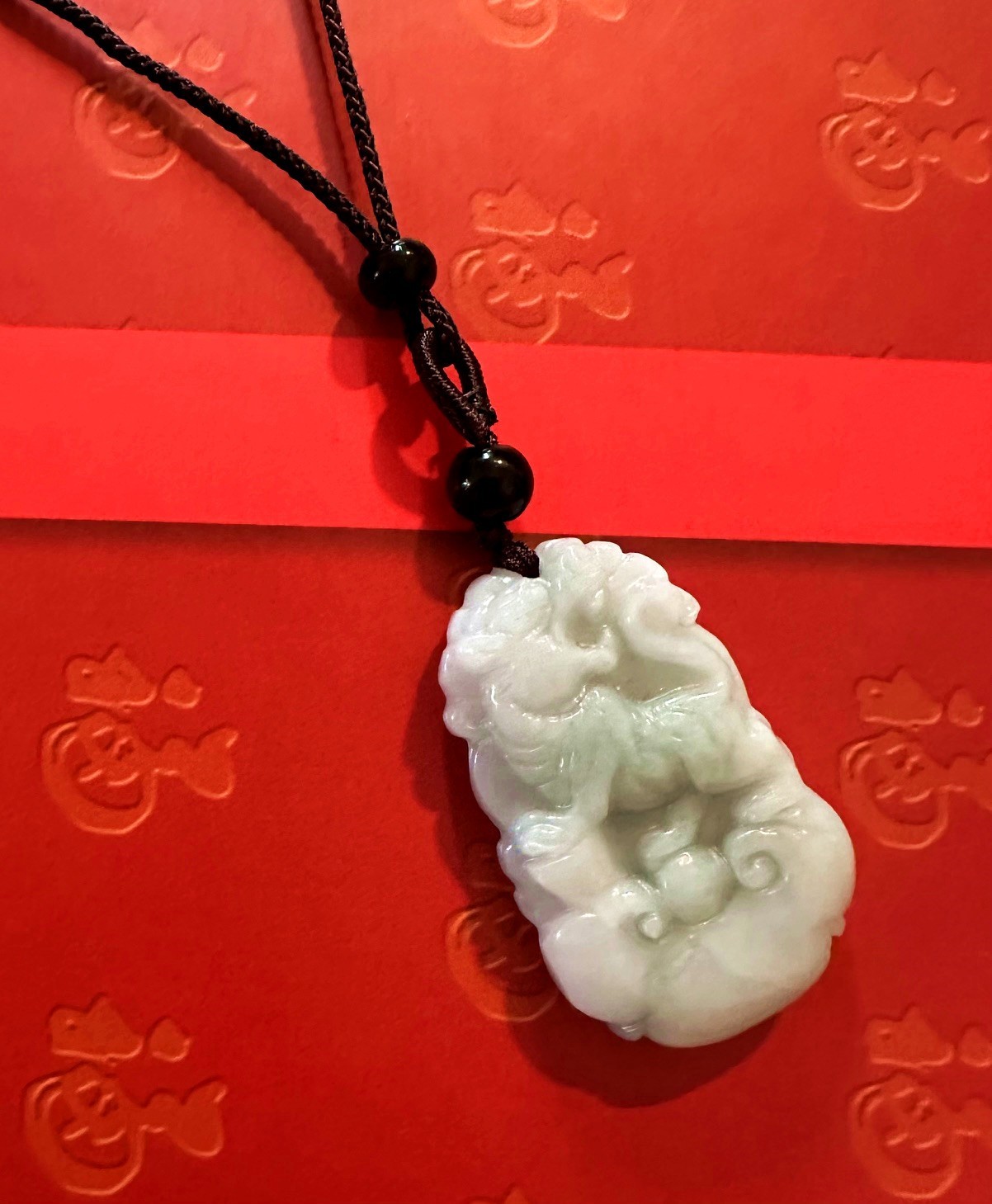 Feng Shui Handmade Chinese Zodiac Tiger Pendant Necklace for Good Luck