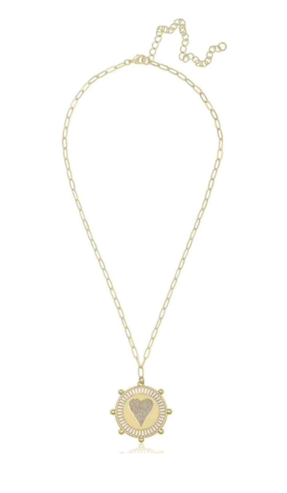 Jennifer Miller Heart Medallion Necklace