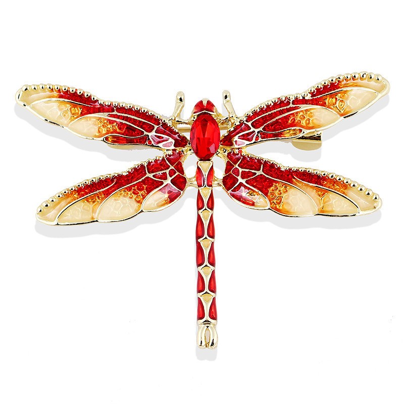 Crystal Vintage Dragonfly Brooch Insect Brooches for Women Pins Jewelry