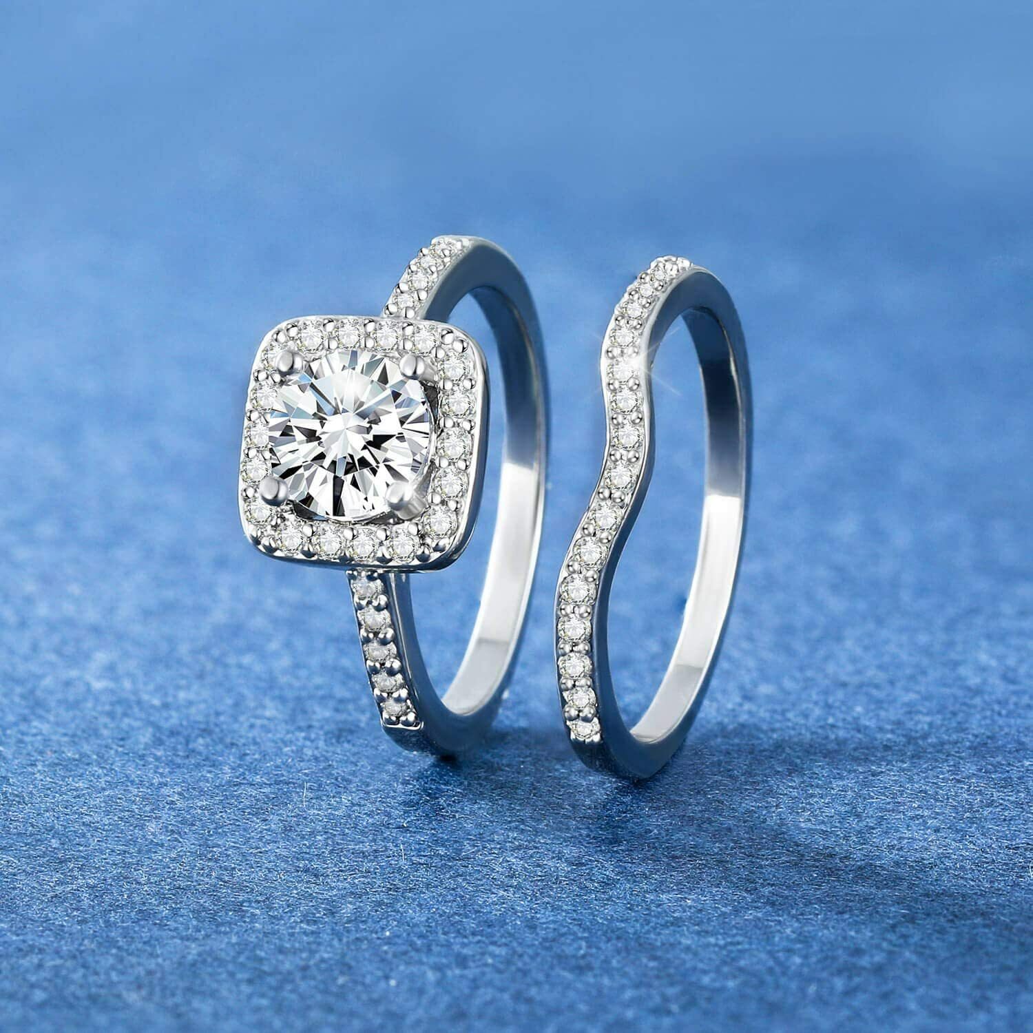 SHE WILL LOVE THIS White Gold Ring Size 8 Womens Ring CZ Engagement Anniversary