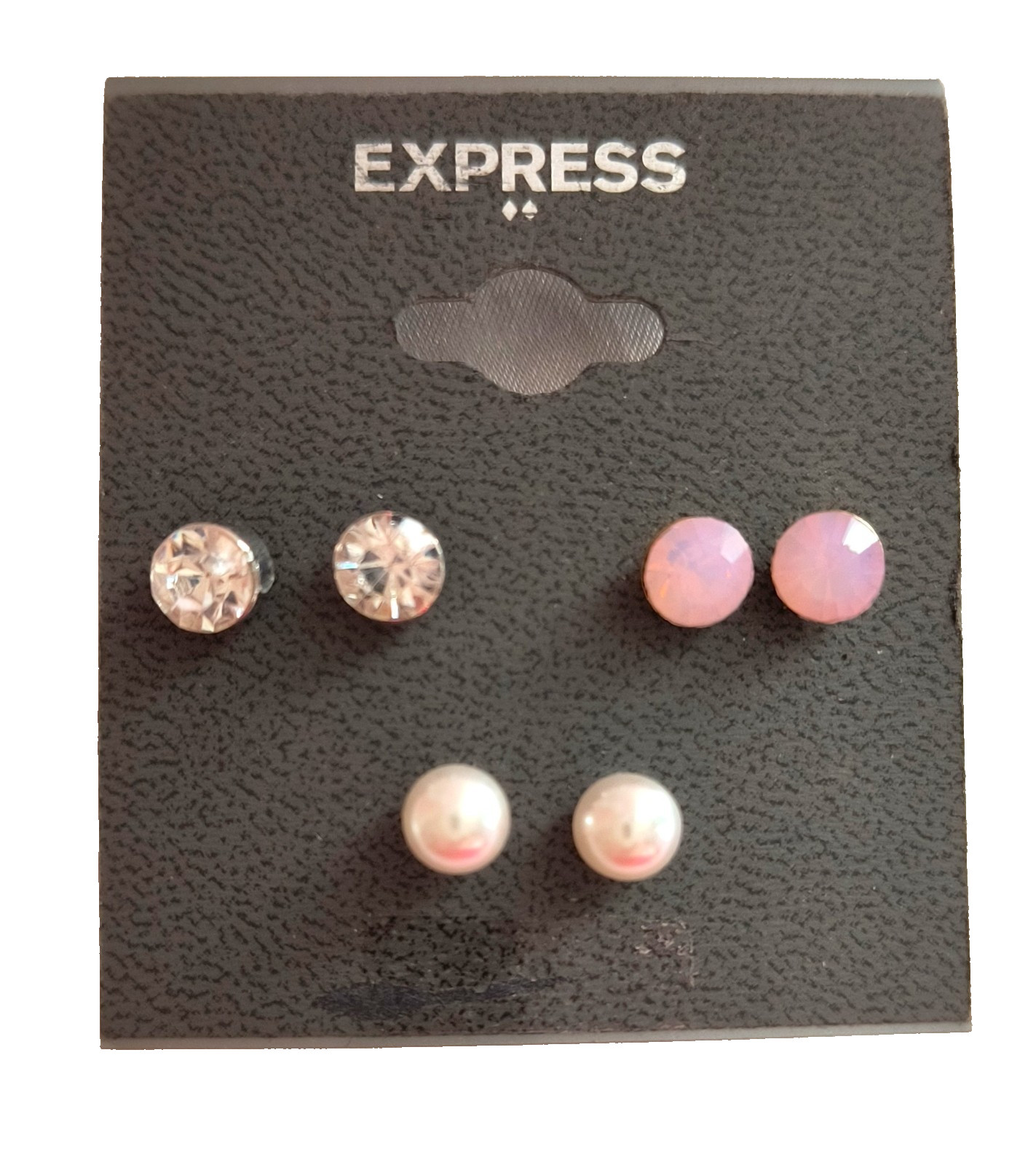 New With Tags EXPRESS 3 Pairs Earrings for Pierced Ears Multicolor Stud/Post