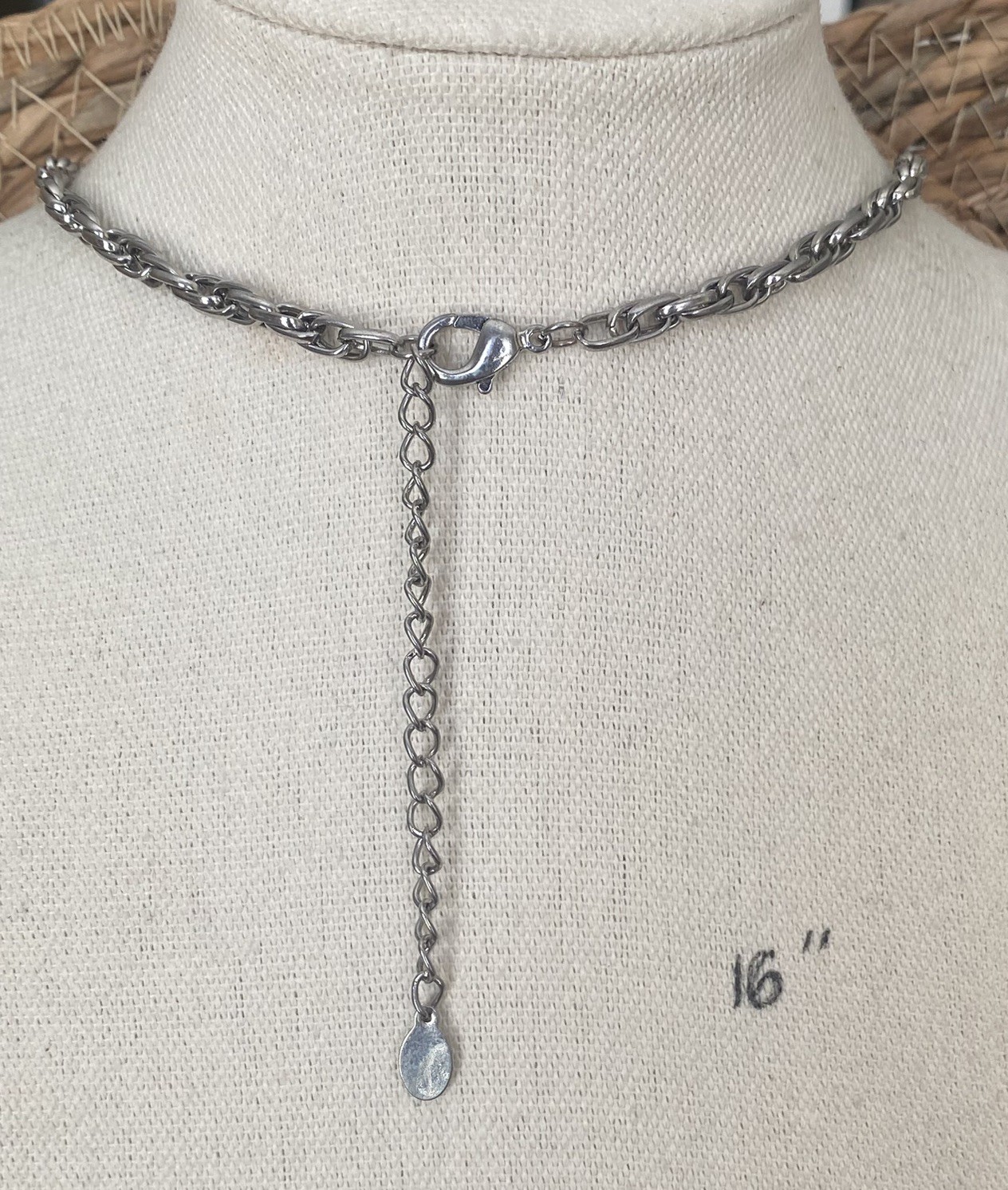 Bijoux Terner Vintage Necklace Teal Glass Beads Silver Tone Lobster Extender 27”