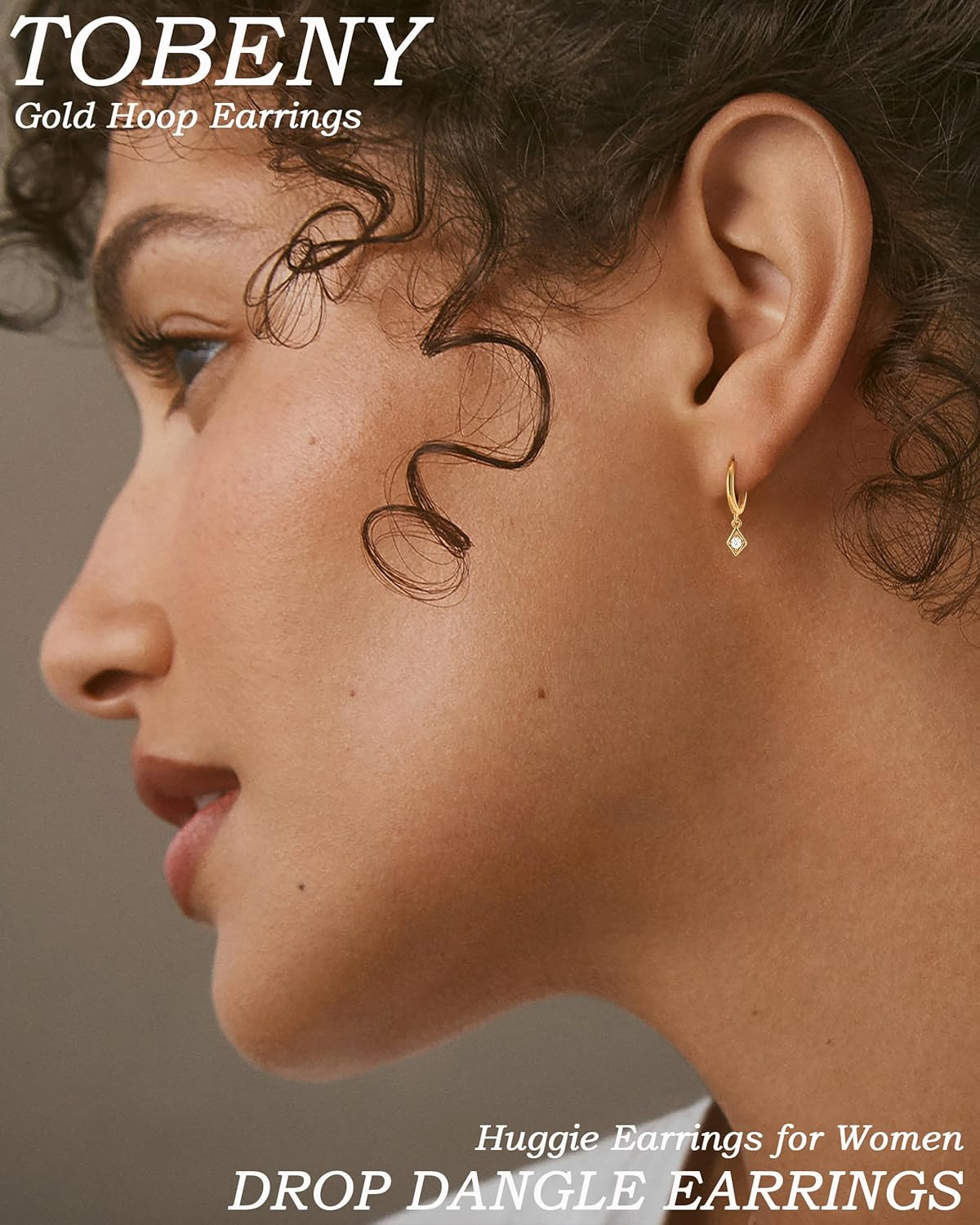 Gold Earrings for Women Trendy Dainty Paperclip Link Drop Dangle Earrings 14K Go