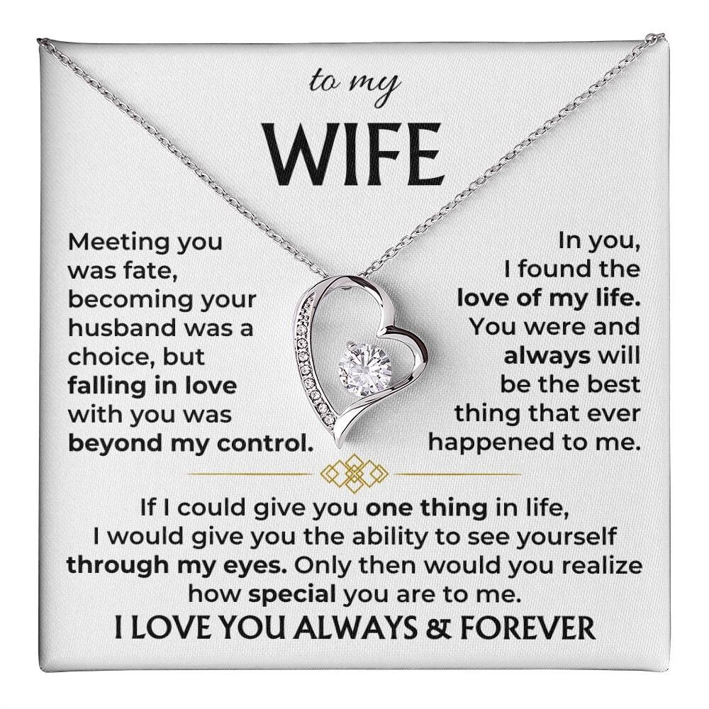 To My Wife Necklace From Husband, Gift For Her, Necklace For Wife Anniversary