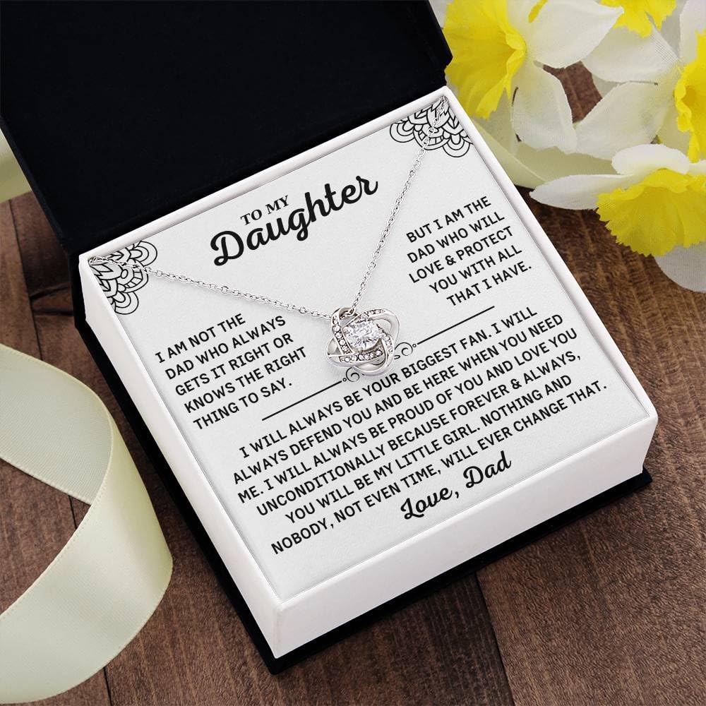 To My Daughter Necklace, Personalized Daughter Necklaces from Mom and Dad,