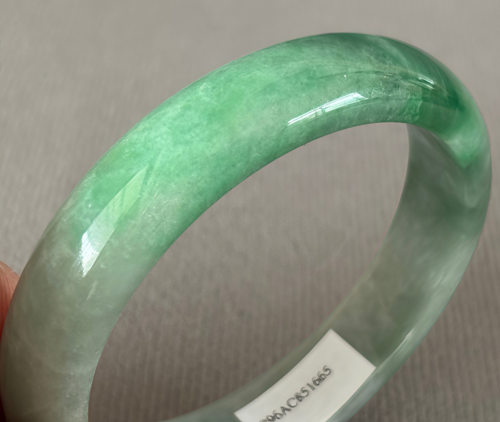 59mm Natural Green Jadeite Jade Bracelets Burma Emerald Jade Bracelet Bangle