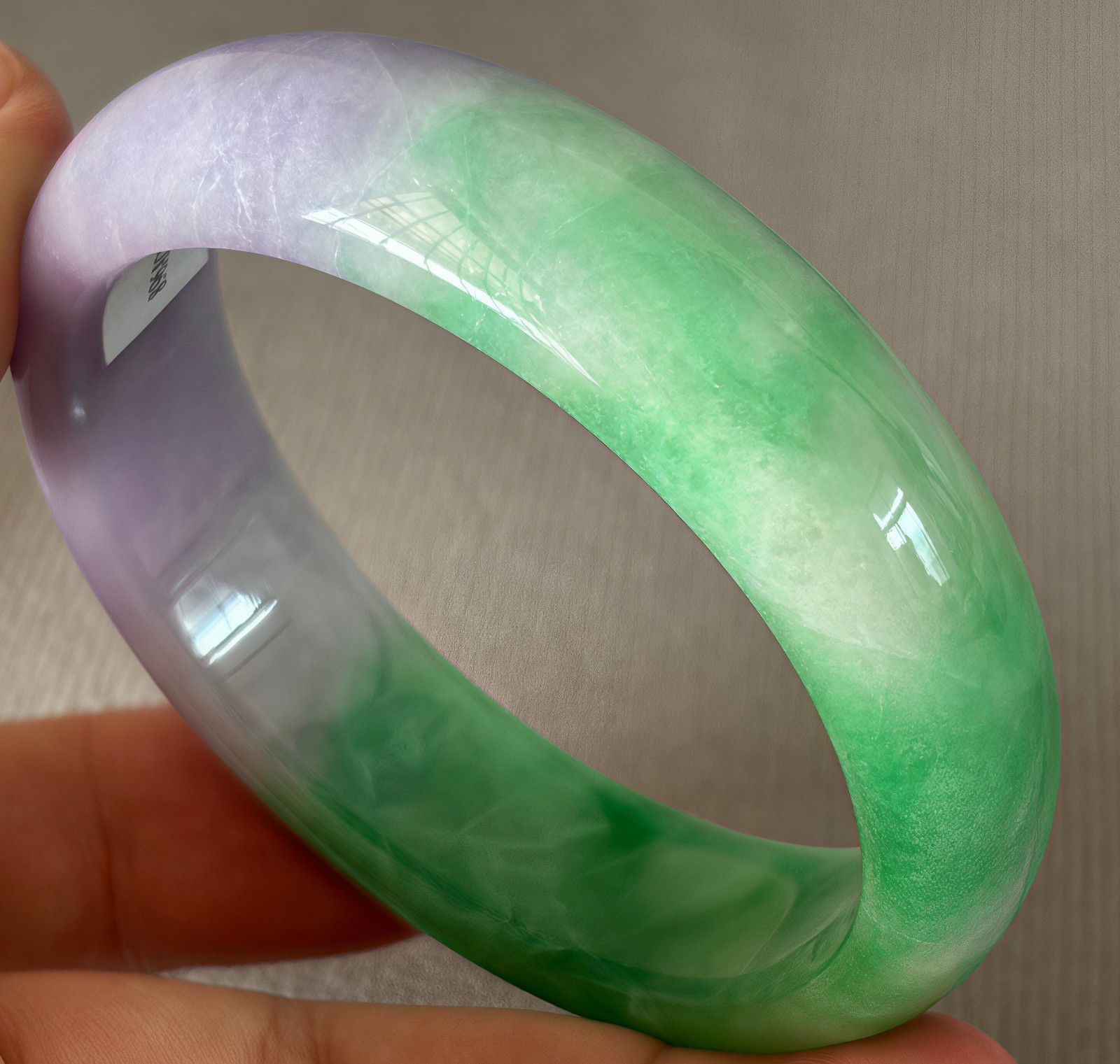 59mm Natural Green Jadeite Jade Bracelets Burma Emerald Jade Bracelet Bangle