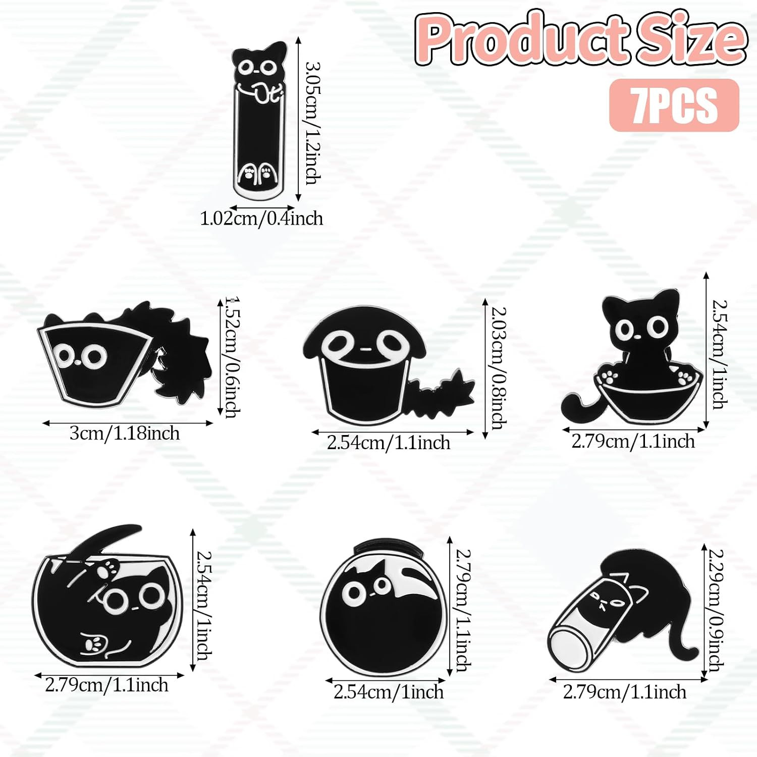 7 Pcs Enamel Pin Funny Reading Animal Brooch Alloy Cute Cartoon