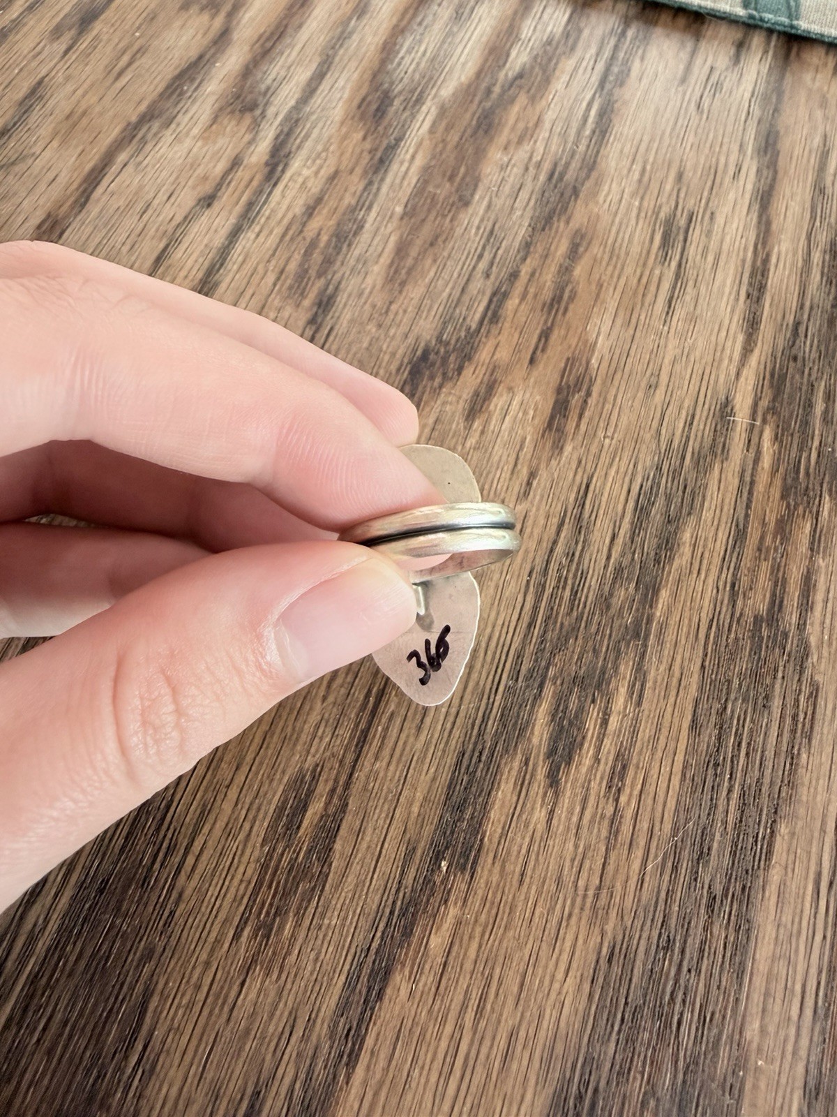 Genuine turquoise native made adjustable ring