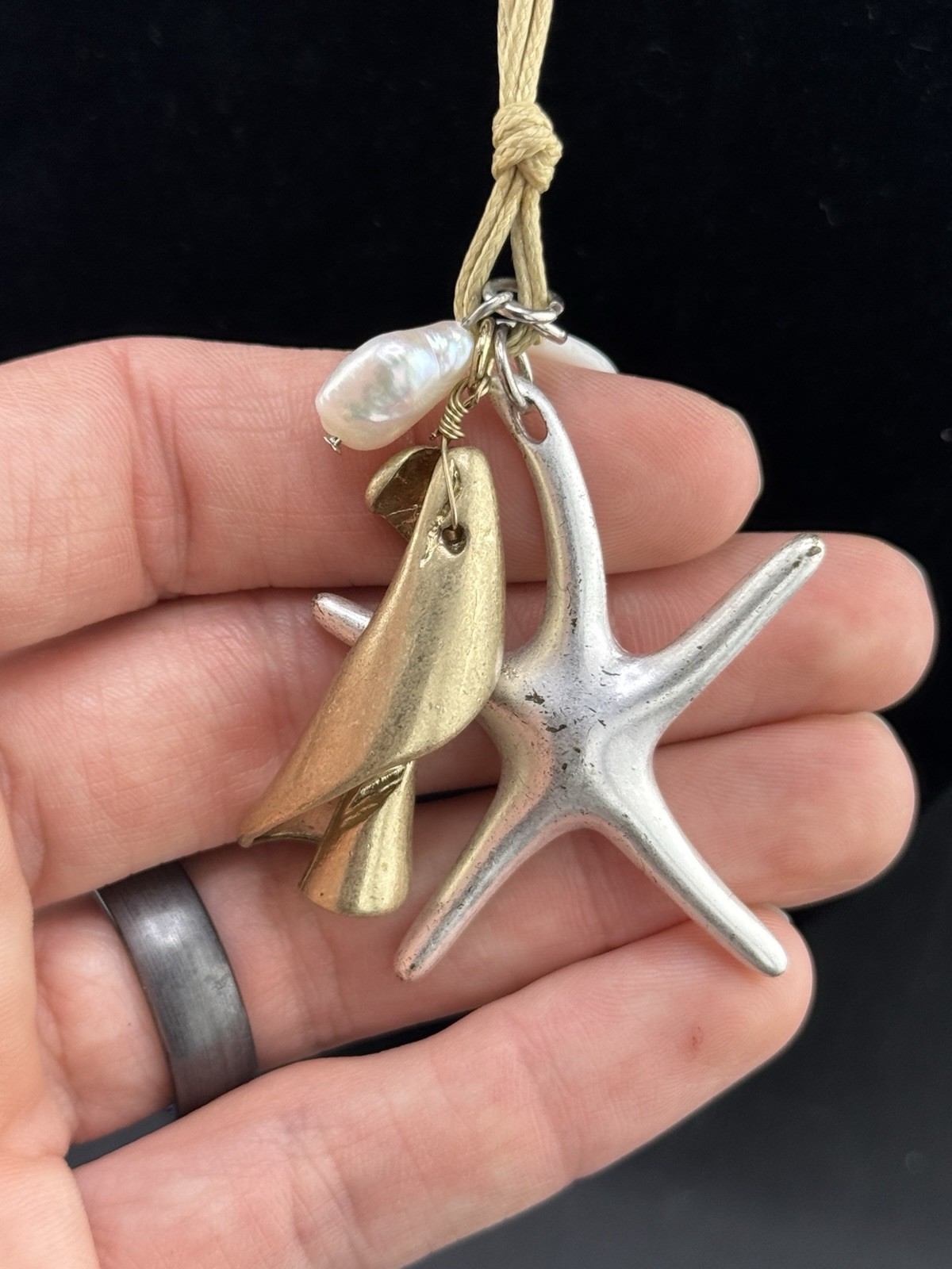 J. Jill~**2 TONE BEACH GEMS PENDANT NECKLACE** See Pics