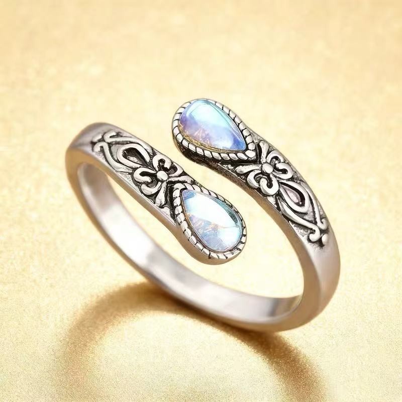 Silver spoon ring for ladies vintage style adjustable size 5-9 brand new