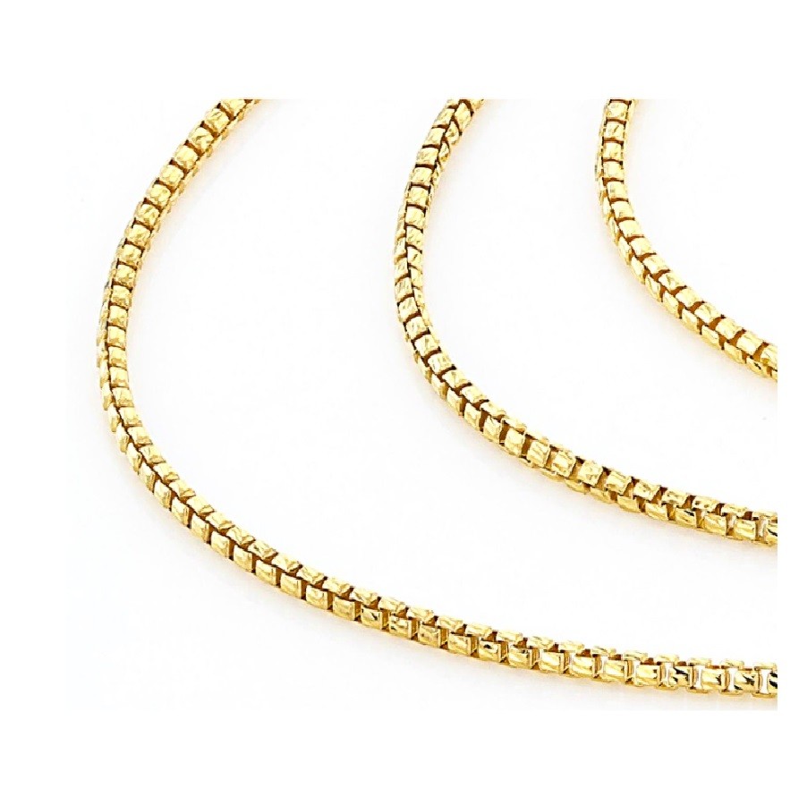 Real 18K Yellow Gold Filled Hypo-allergenic 26inch 1.2mm Thin Box Chain Necklace