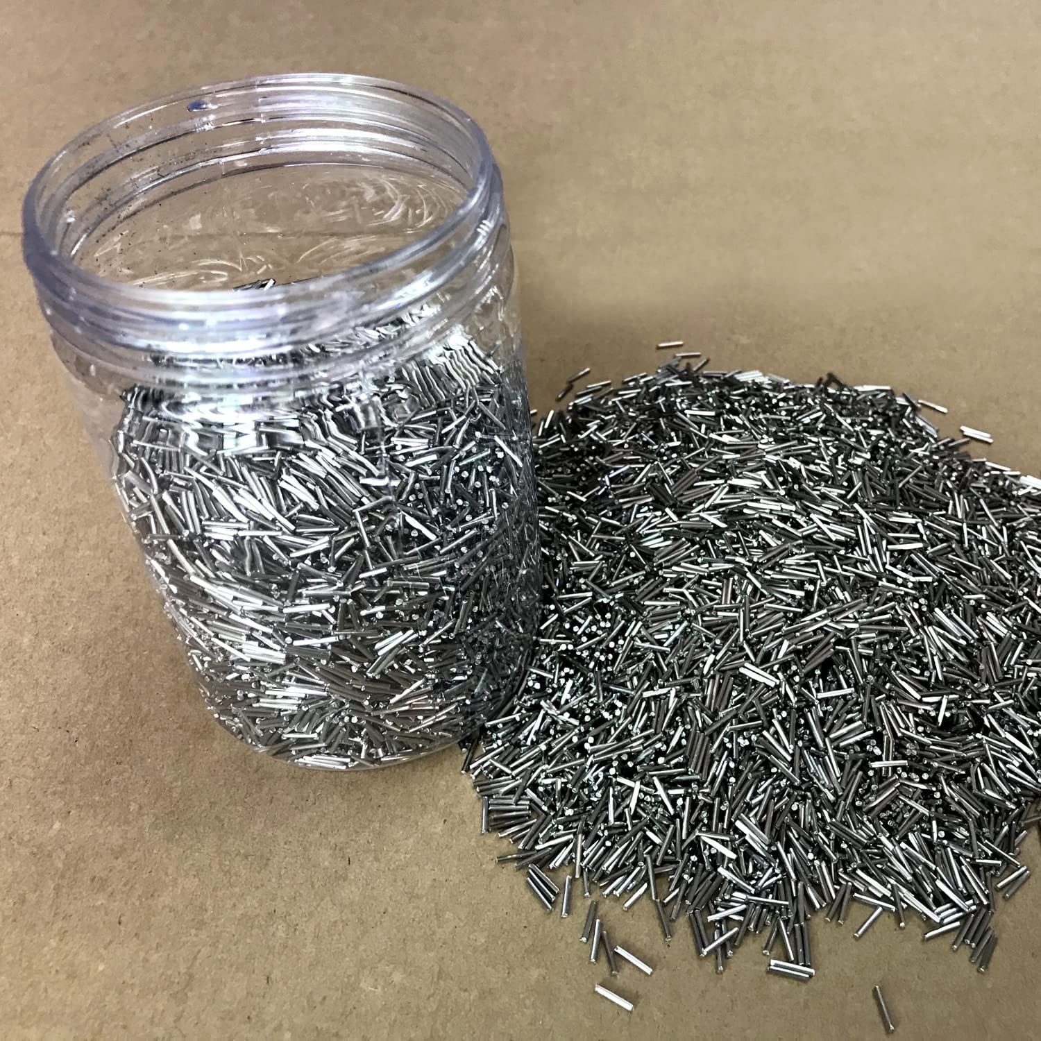 2.5 lb Stainless Steel Tumbling Media Pins – 0.039″ Diameter, 0.255″ Length, Pol