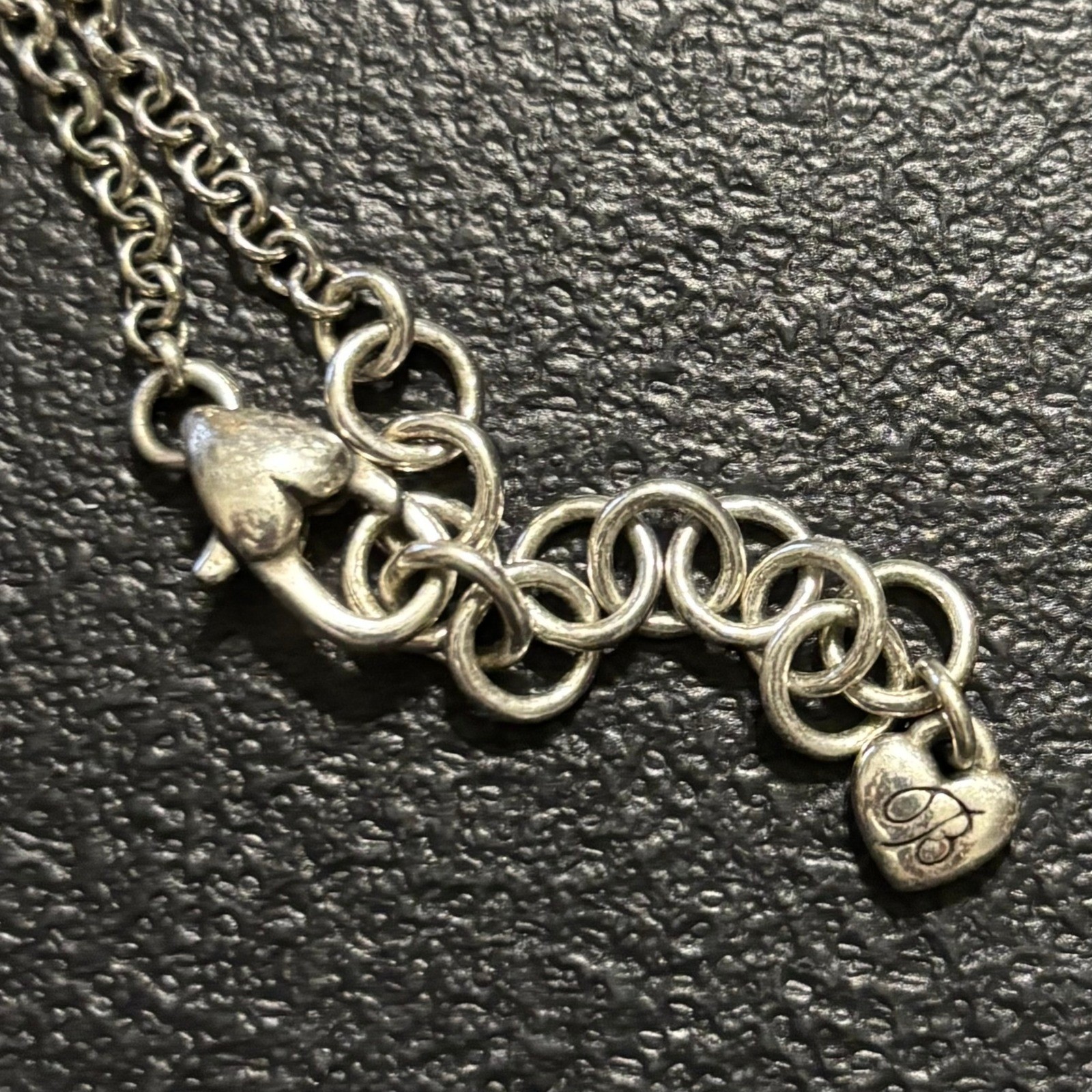 Brighton Silver Tone Double Frame Scrollwork Pendant Necklace Geometric