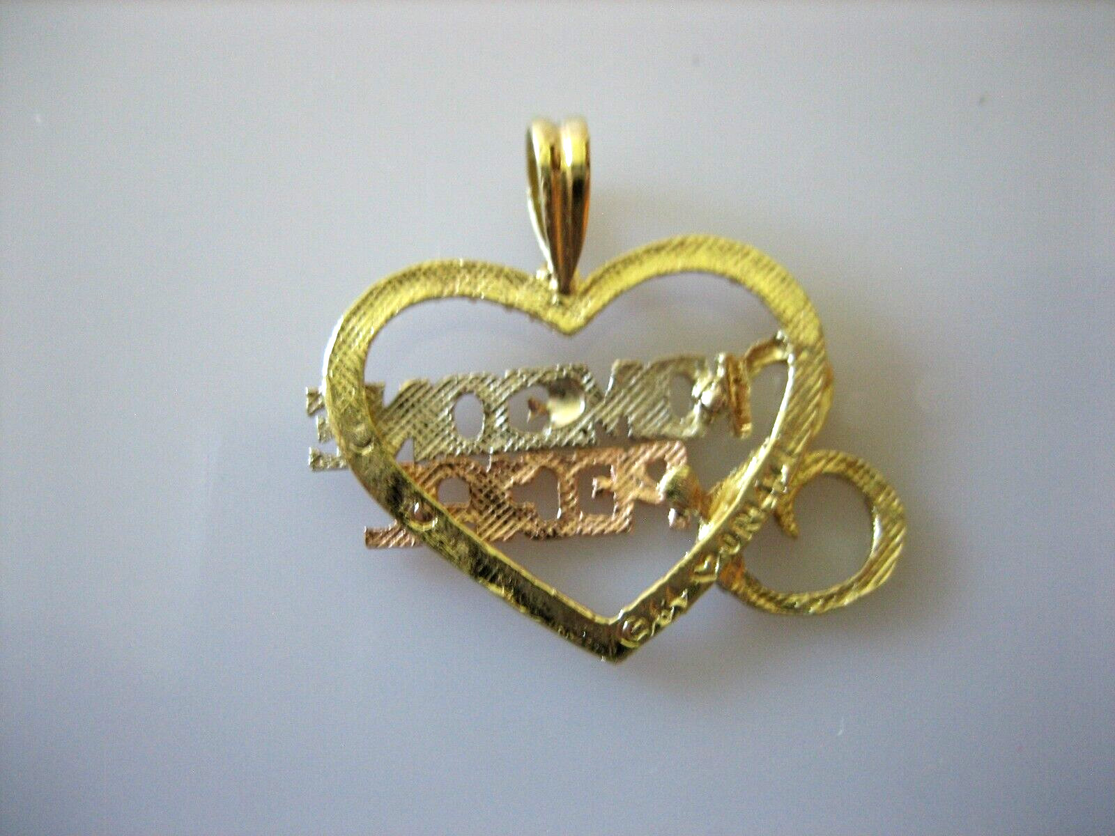14K Signed OR Black Hills Tri Color Gold Someone Special Heart Pendant