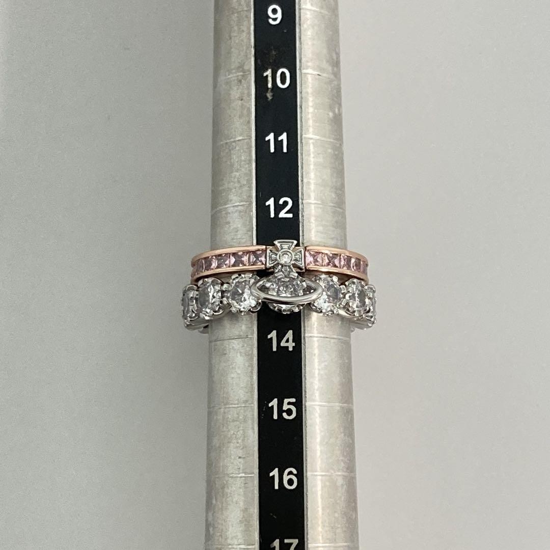 Vivienne Westwood Ring Size 6.5-7 Combination Silver Pink Gold NO BOX