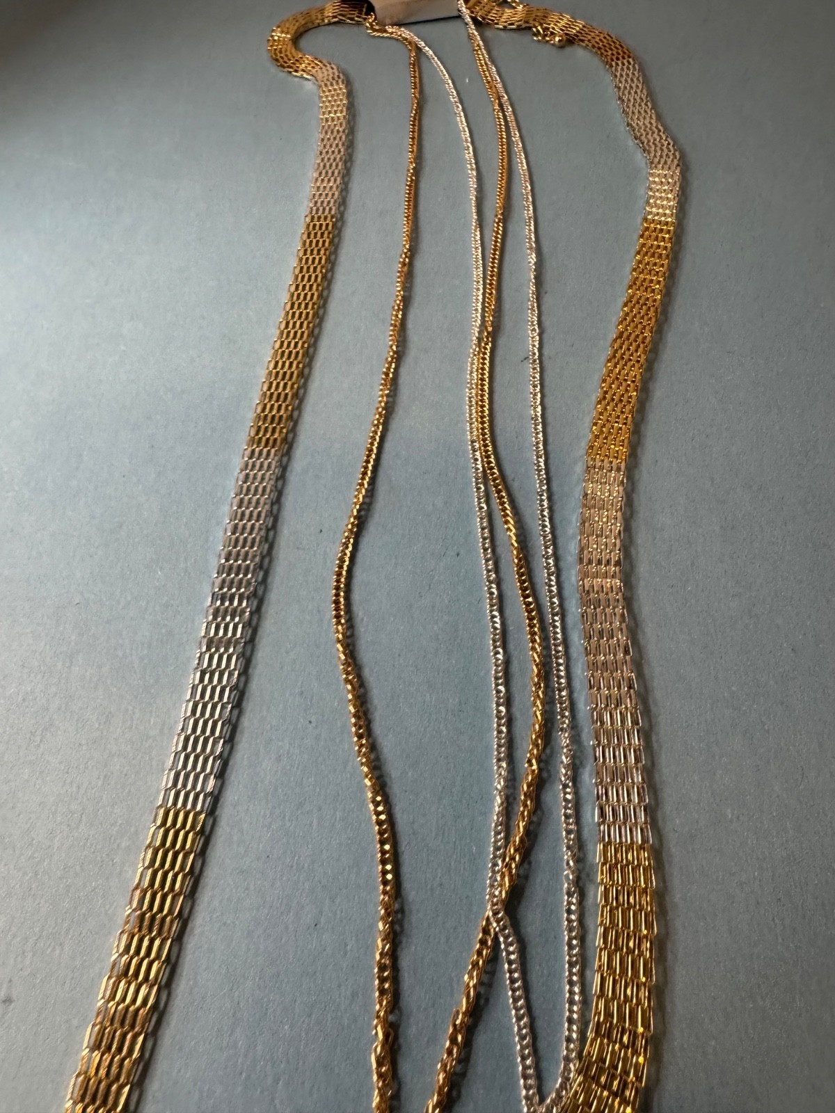 Apt. 9 Triple Gold And Silver Toned Chains Necklace
