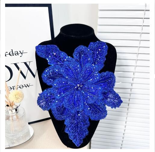 DIY Clothing Lace Sequin Beads Flower Embroideried Appliquothing Sew Accessories