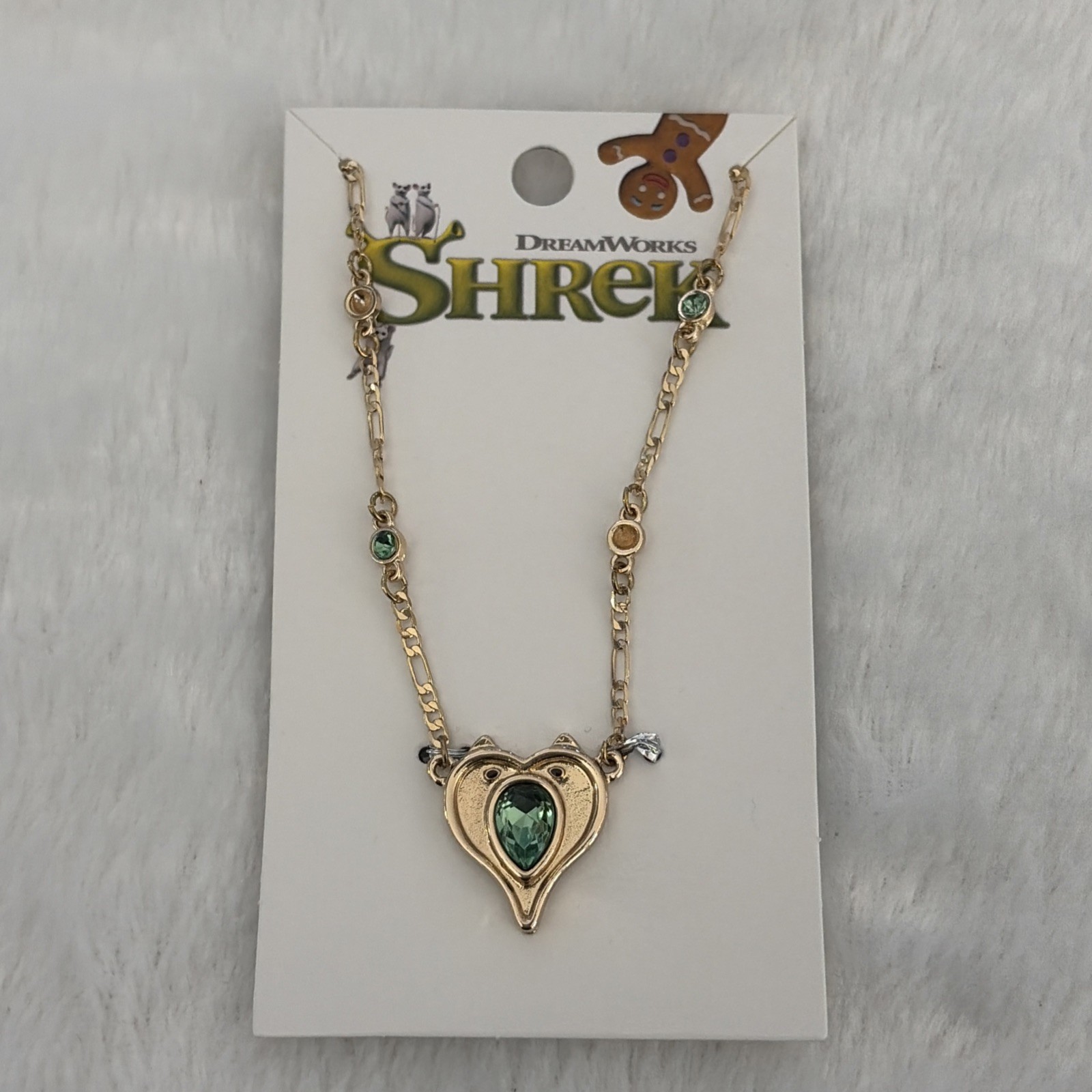 Shrek Fiona Heart Necklace Replica New Hot Topic Necklace Jewelry Heart NWT