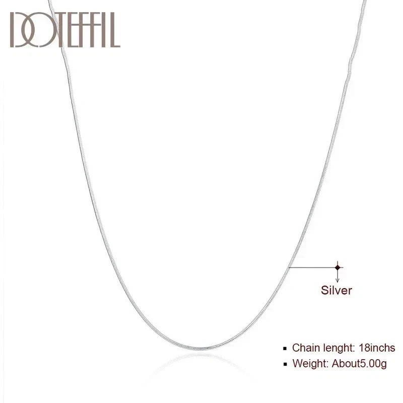 10PCS wholesale 925 sterling solid silver 1MM 16-30inch snake chain necklace