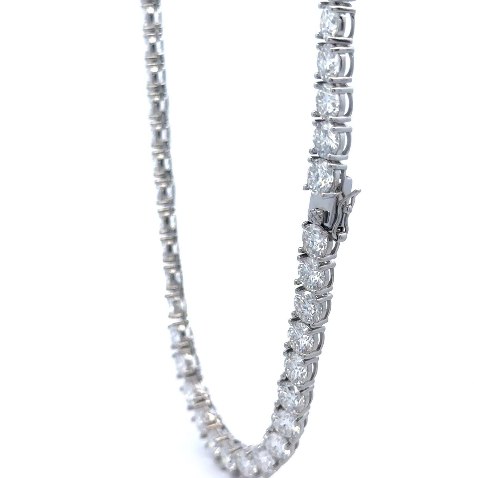 MOISSANITE 925 Sterling Silver Tennis 3mm 20″ chain Passes Tester