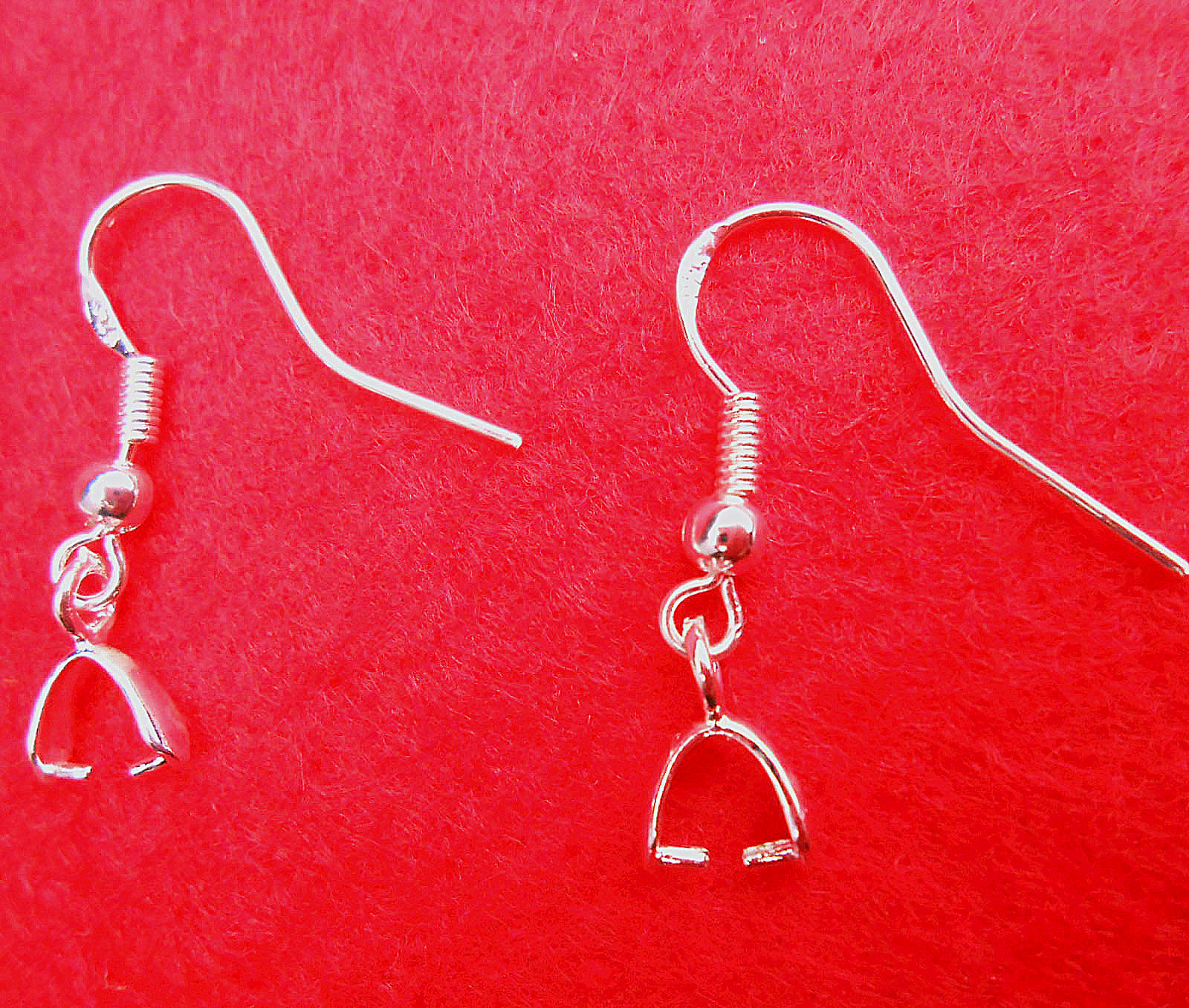 20PCS Wholesale 925 Sterling Silver Jewelry Findings French Pinch Bail Ear Hooks