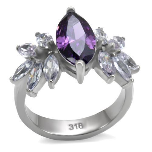 Purple Marquise Cubic Zirconia Cocktail Ring