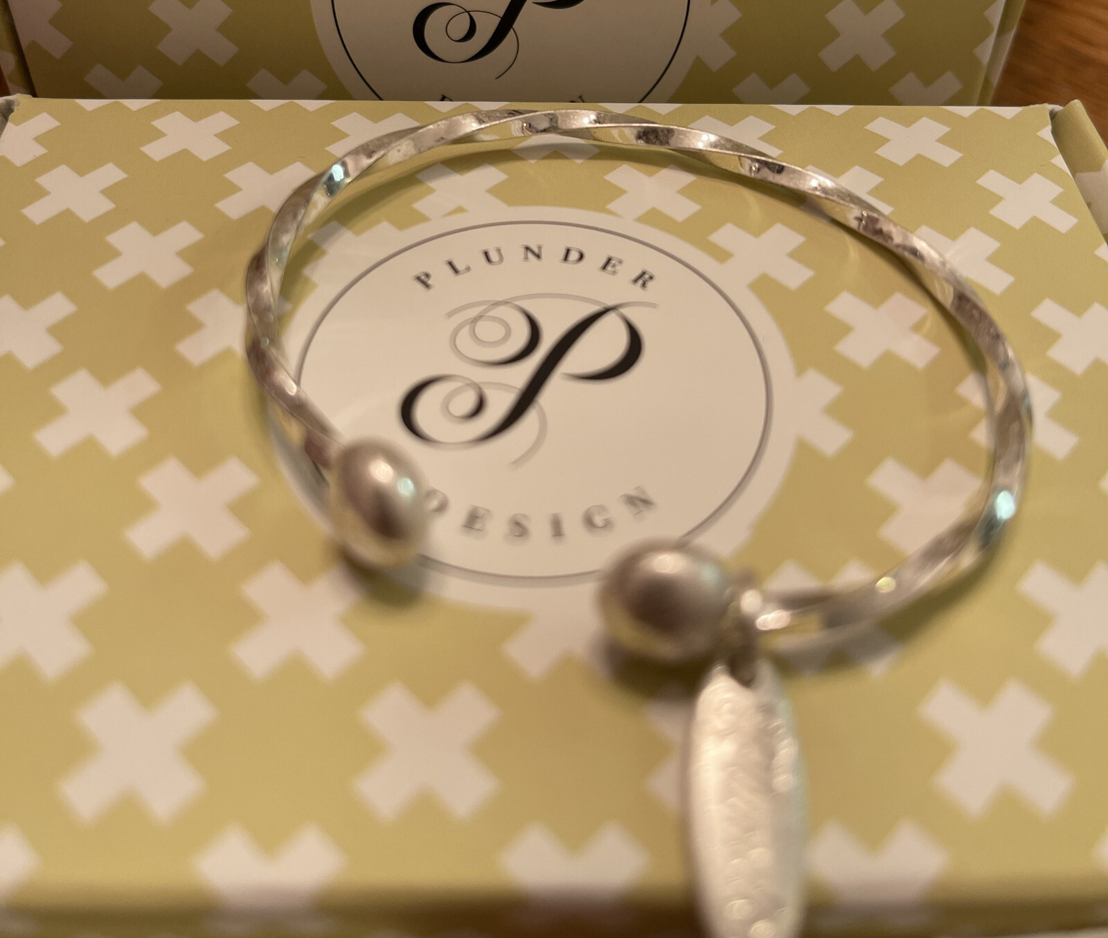 Plunder Design Fashion Trendy Jewelry Gretta Twisted Silver Cuff Bangle Bracelet