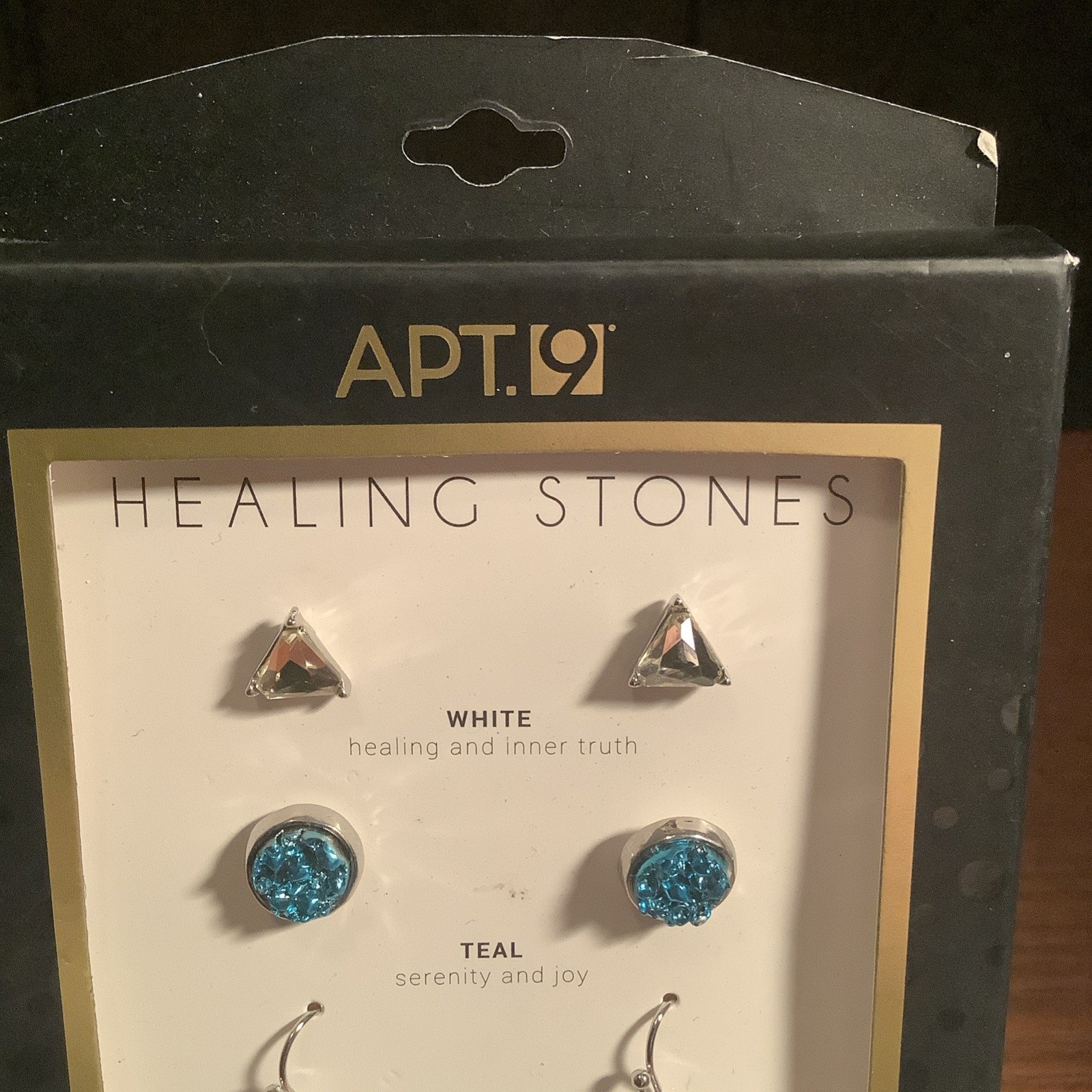 Apt 9 healing stones earrings trio