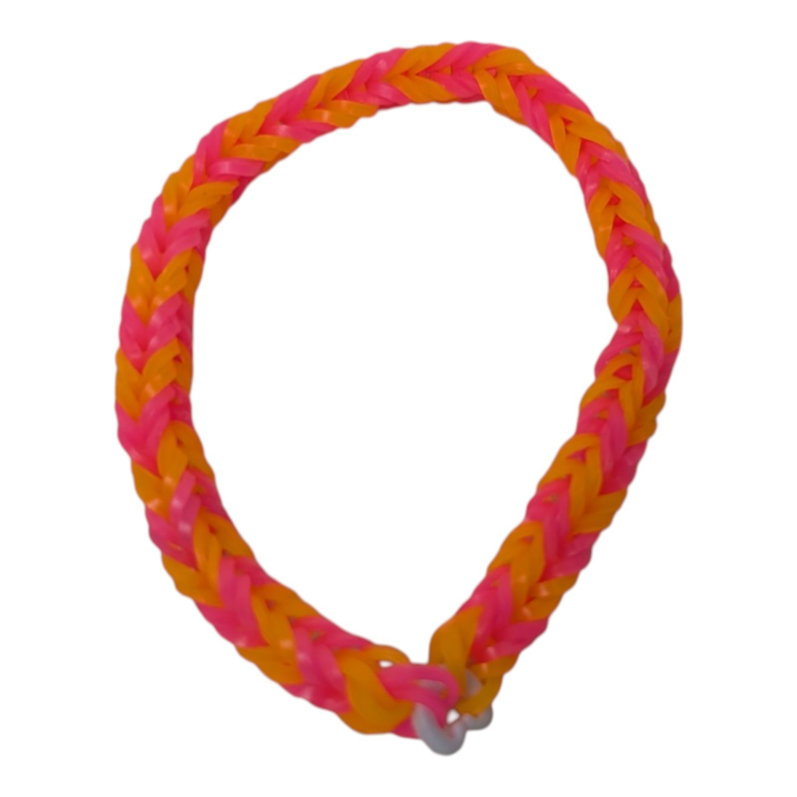 Mix of 5 Multicolor Rubber Band Rainbow Bracelets Glow In The Dark Hand Made EDM