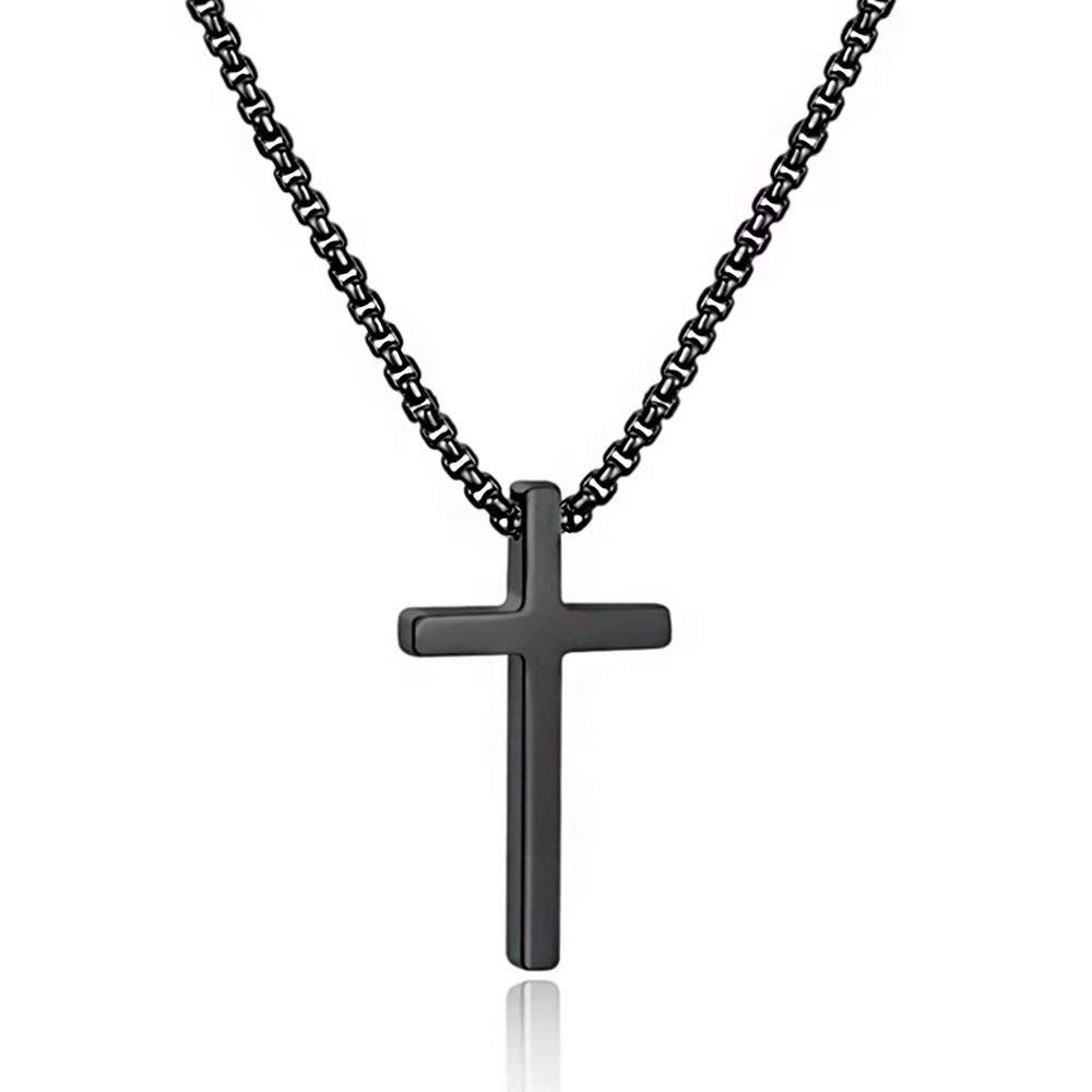 Cross Necklace for Men Boys Gift, Confirmation First Communion Easter Gifts f…