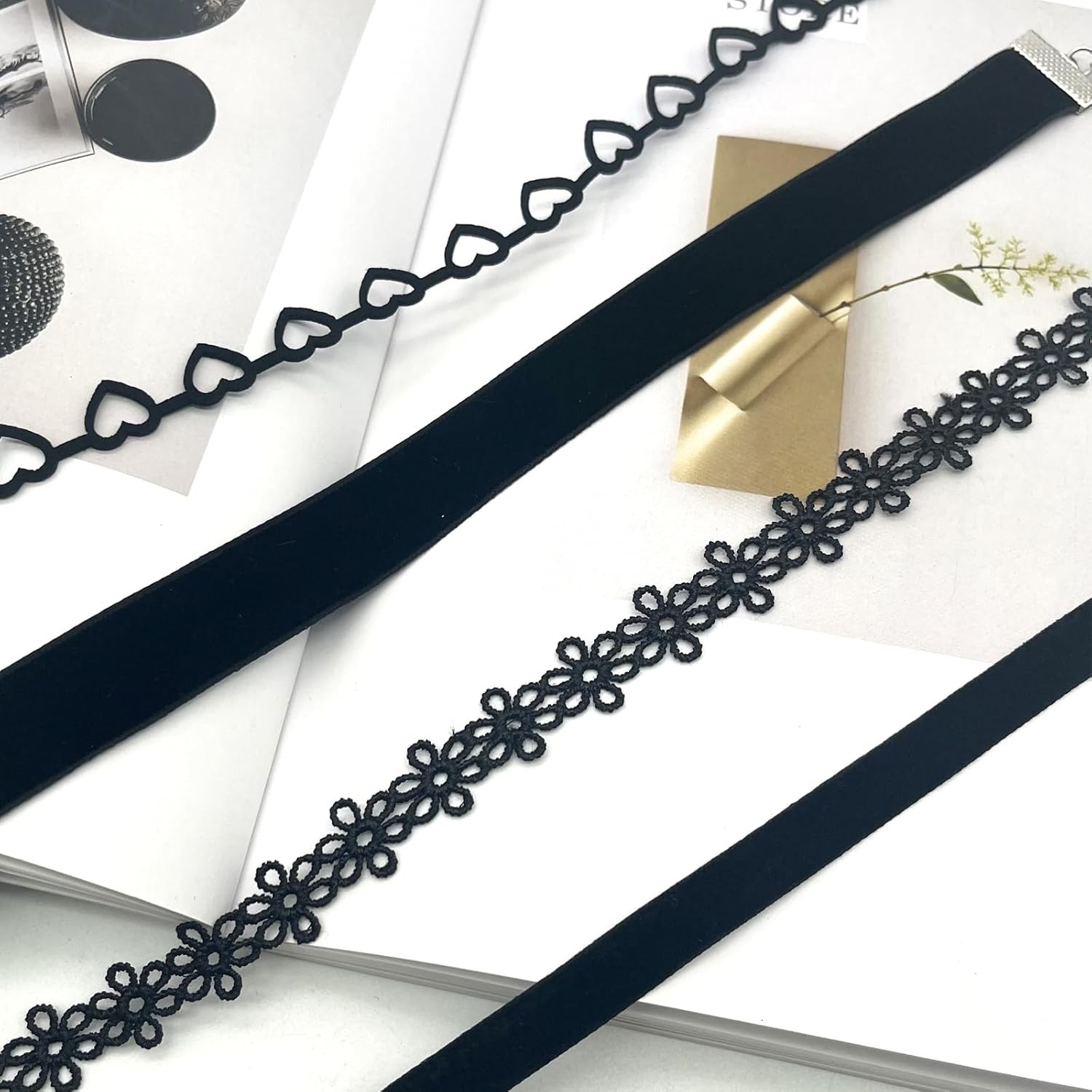 Black Choker Necklace for Women Black Velvet Choker Set Black Choker Necklaces C