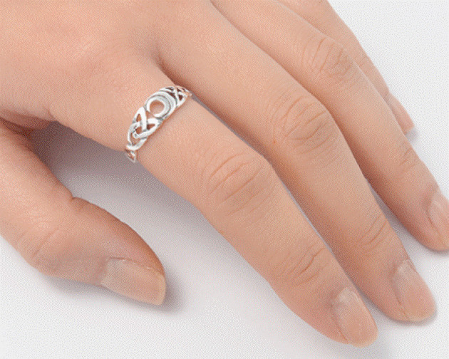 Celtic Moon Ring 925 Sterling Silver Size 5 to 10 NEW