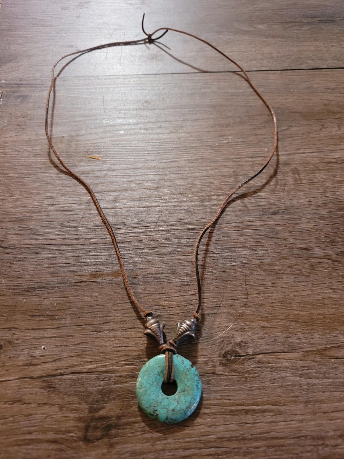 Chinese Pi Symbol Stone Pendant Dyed Howlite Faux Turquoise Unisex Corded…